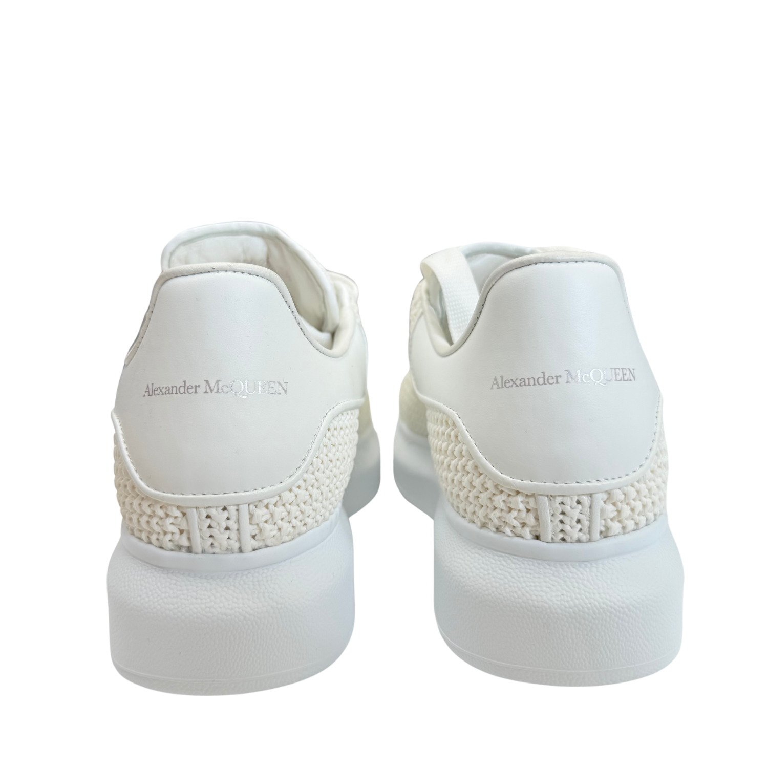 Alexander McQueen Lace Up Knit Low Top Sneakers