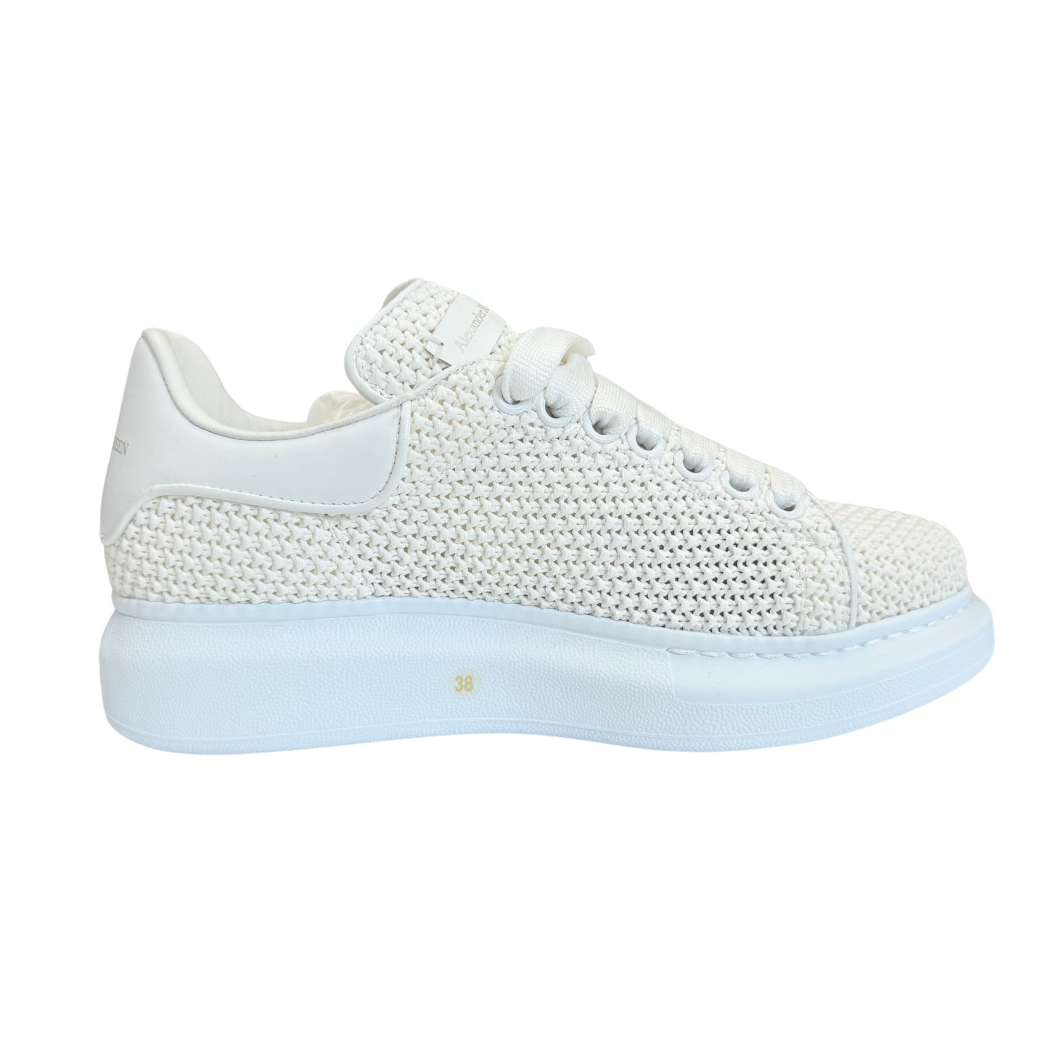 Alexander McQueen Lace Up Knit Low Top Sneakers