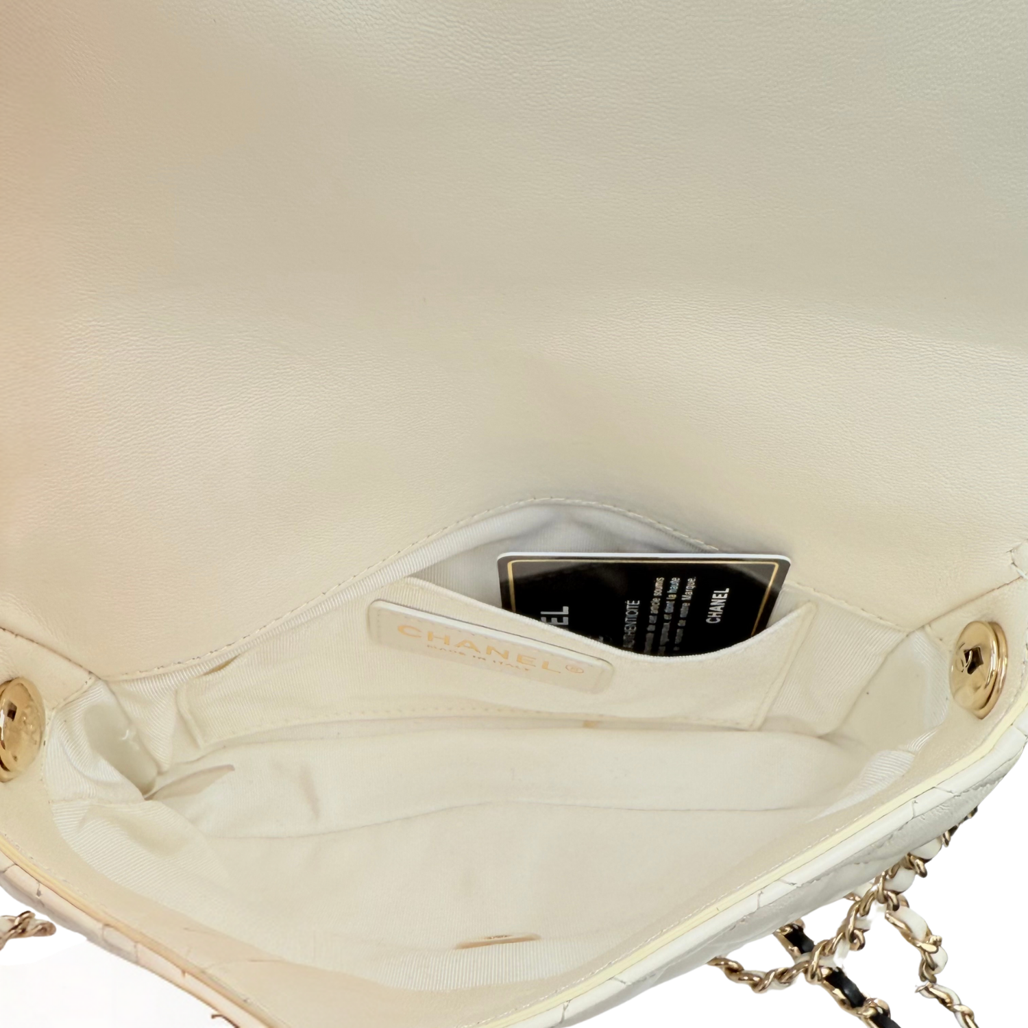 Chanel Quilted Side-Packs Small Flap Bags Black & Cream
