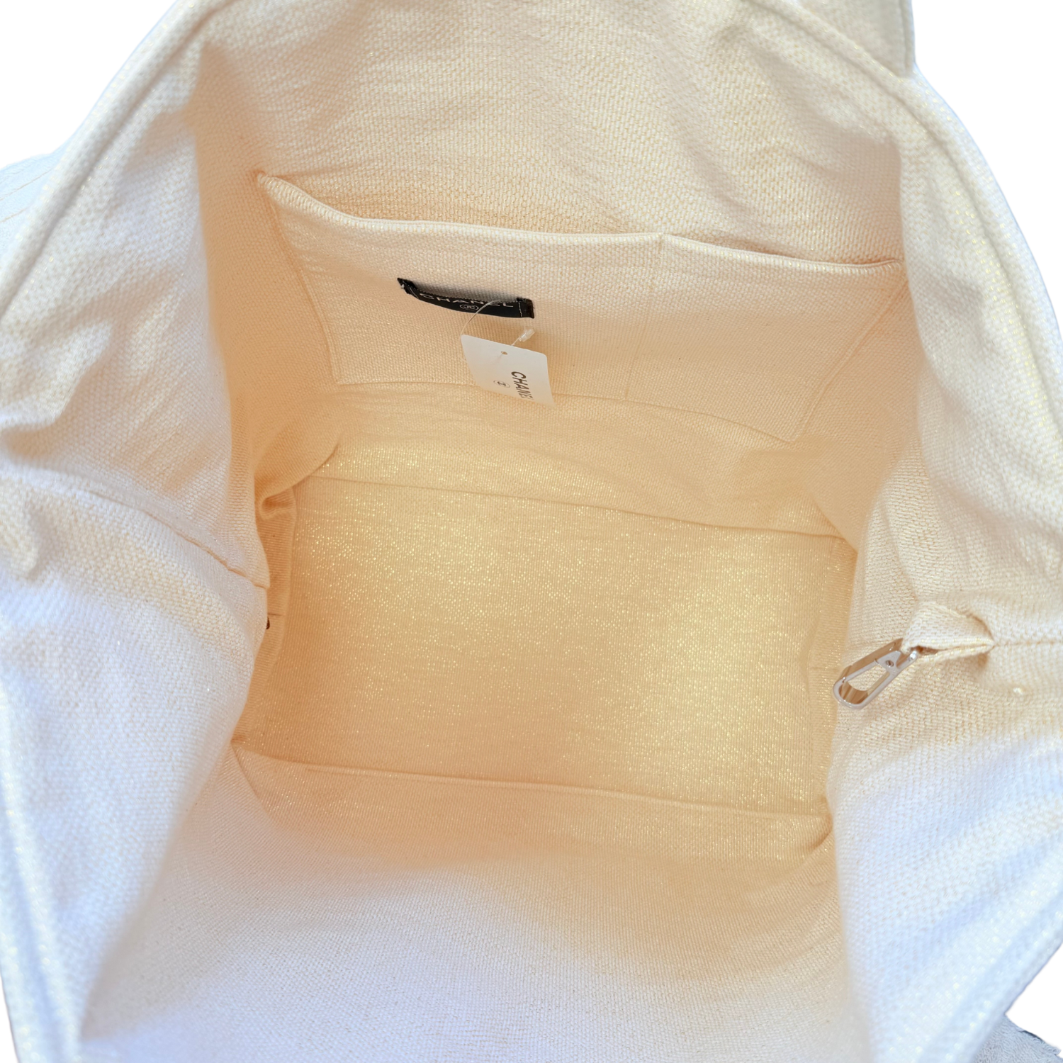 Chanel Ivory Terry Cloth Tote Beachwear Set