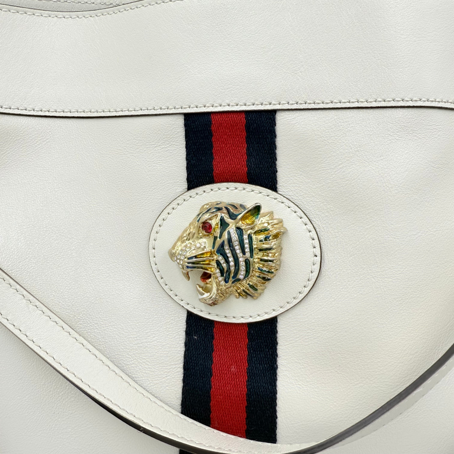 Gucci Leather Rajah Large White