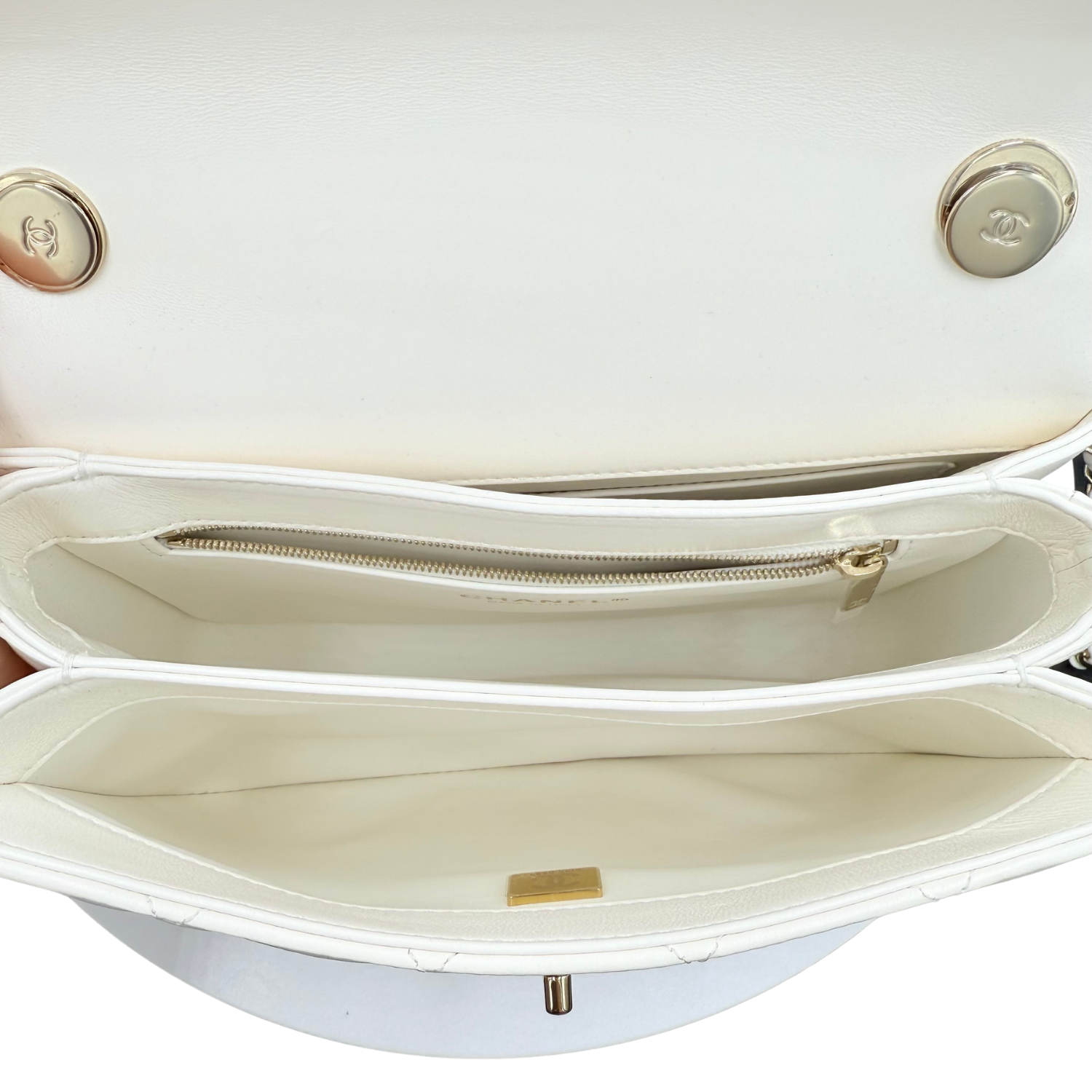 Chanel Small Trendy CC Flap Bag White