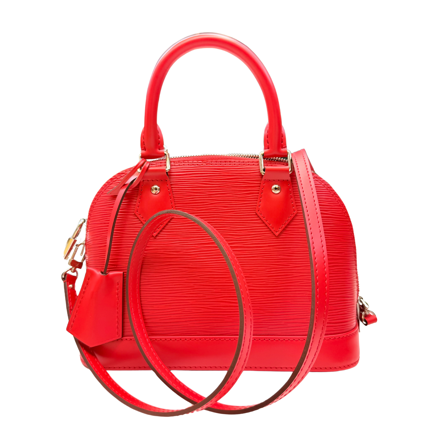 Louis Vuitton Epi Alma BB Coquelicot Bag Red