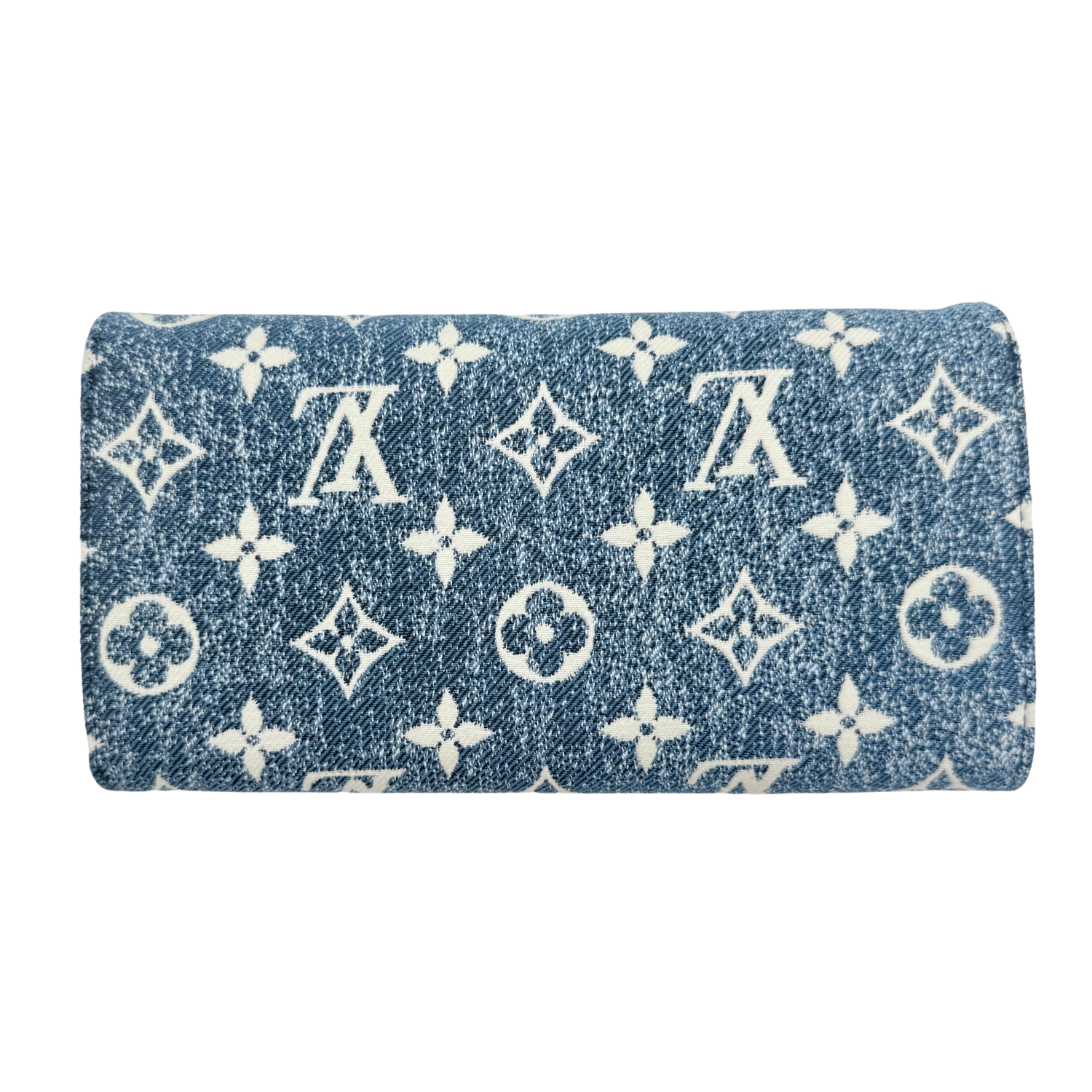 Louis Vuitton Sarah Flap Wallet Denim Jacquard Navy