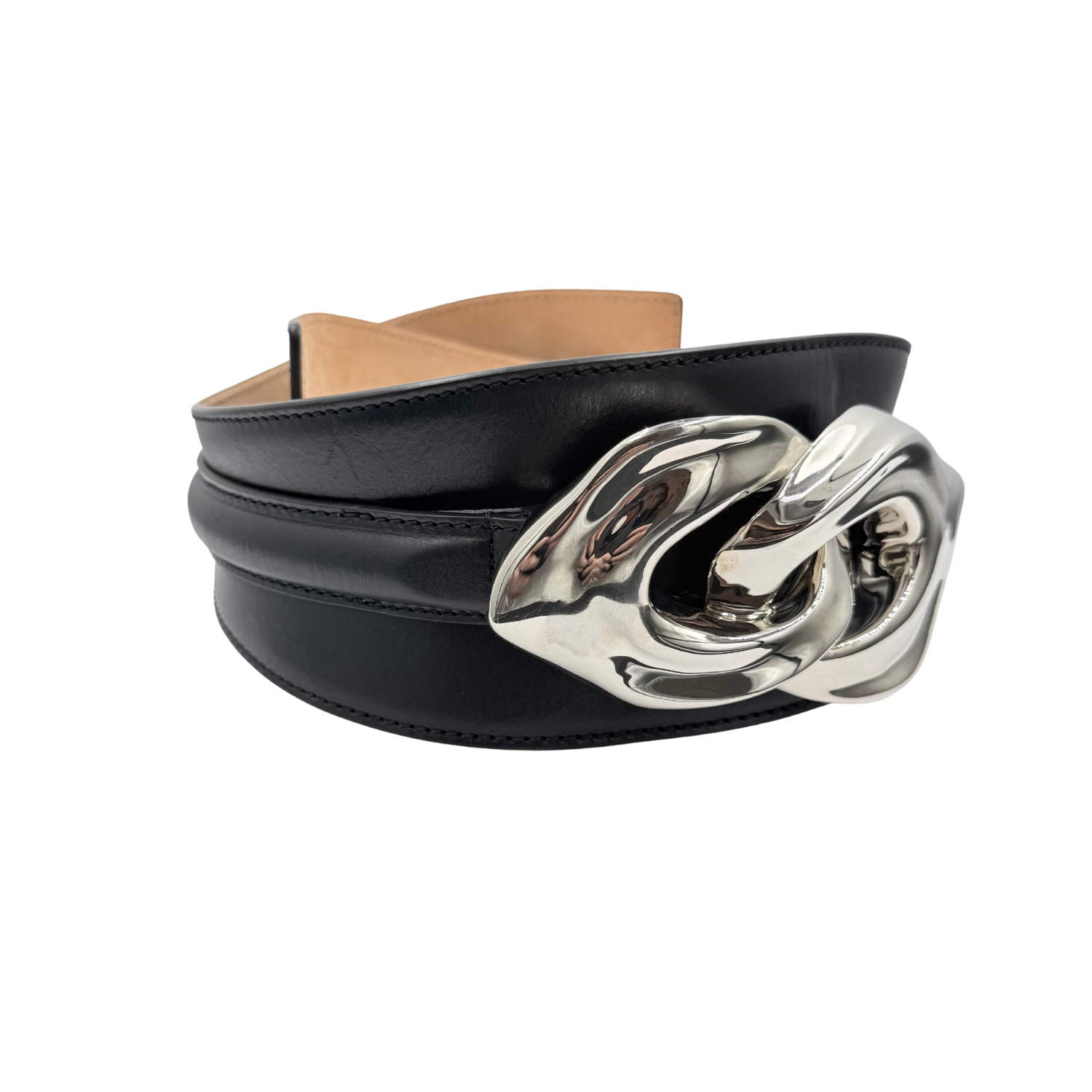 Alexander McQueen Sculpt Corset Leather Belt Black 75