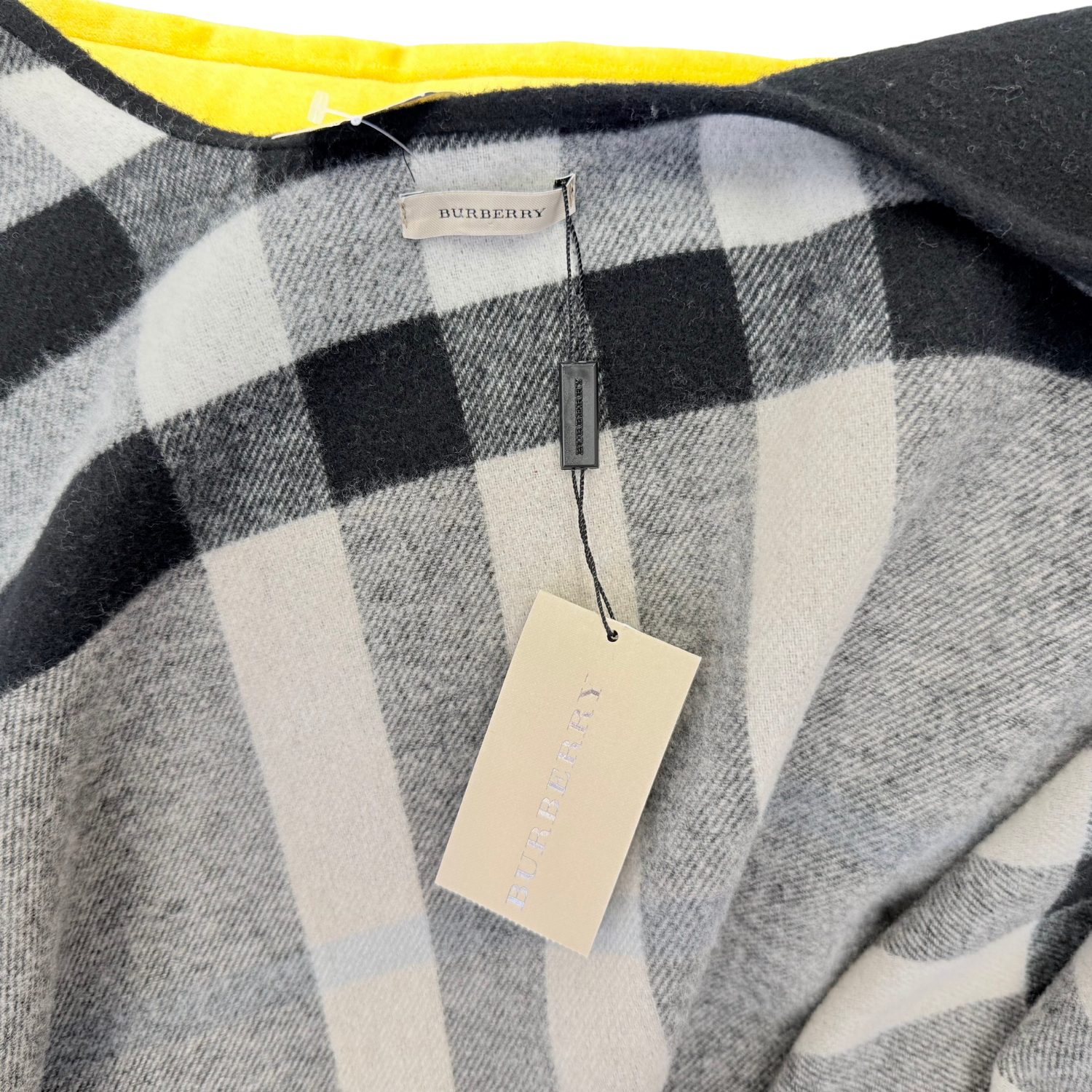 Burberry Reversible Plaid Wool Cape