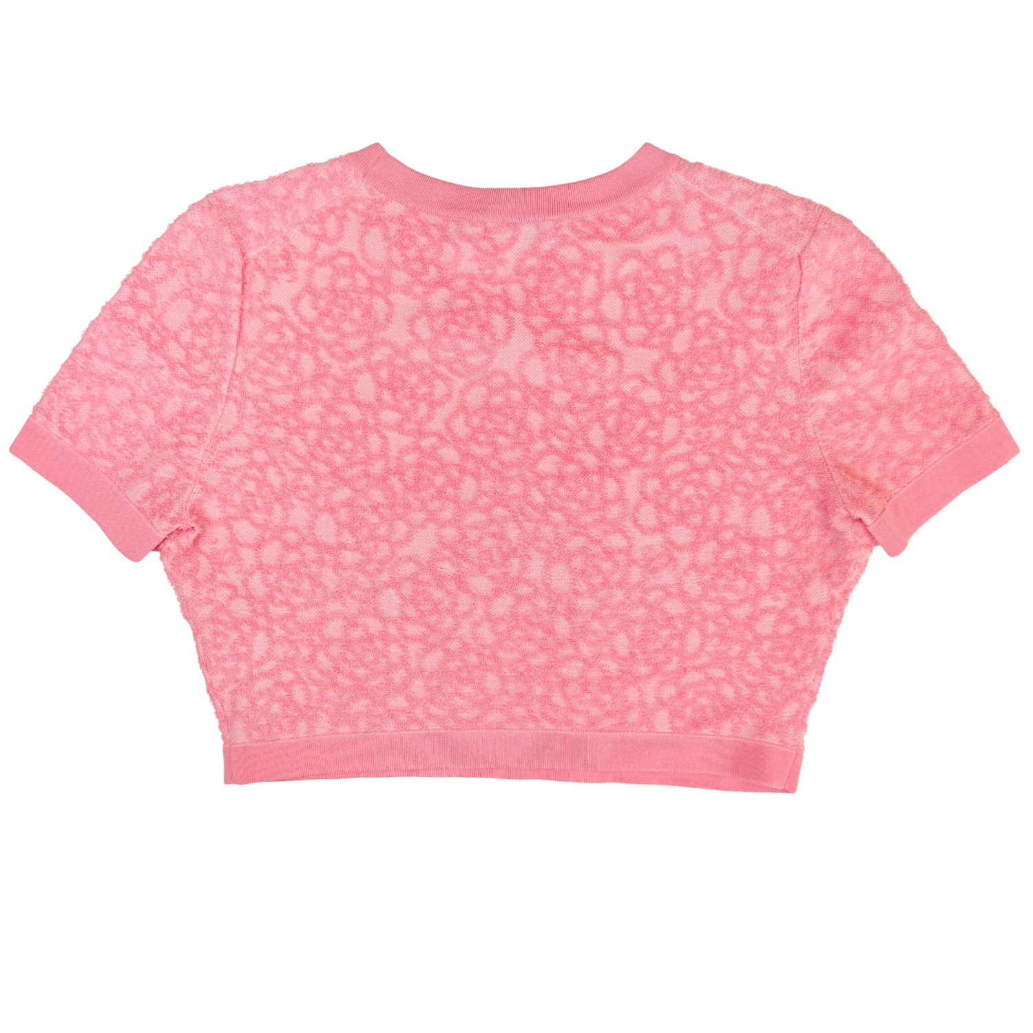 Chanel Short Sleeve Patterned Top Pink