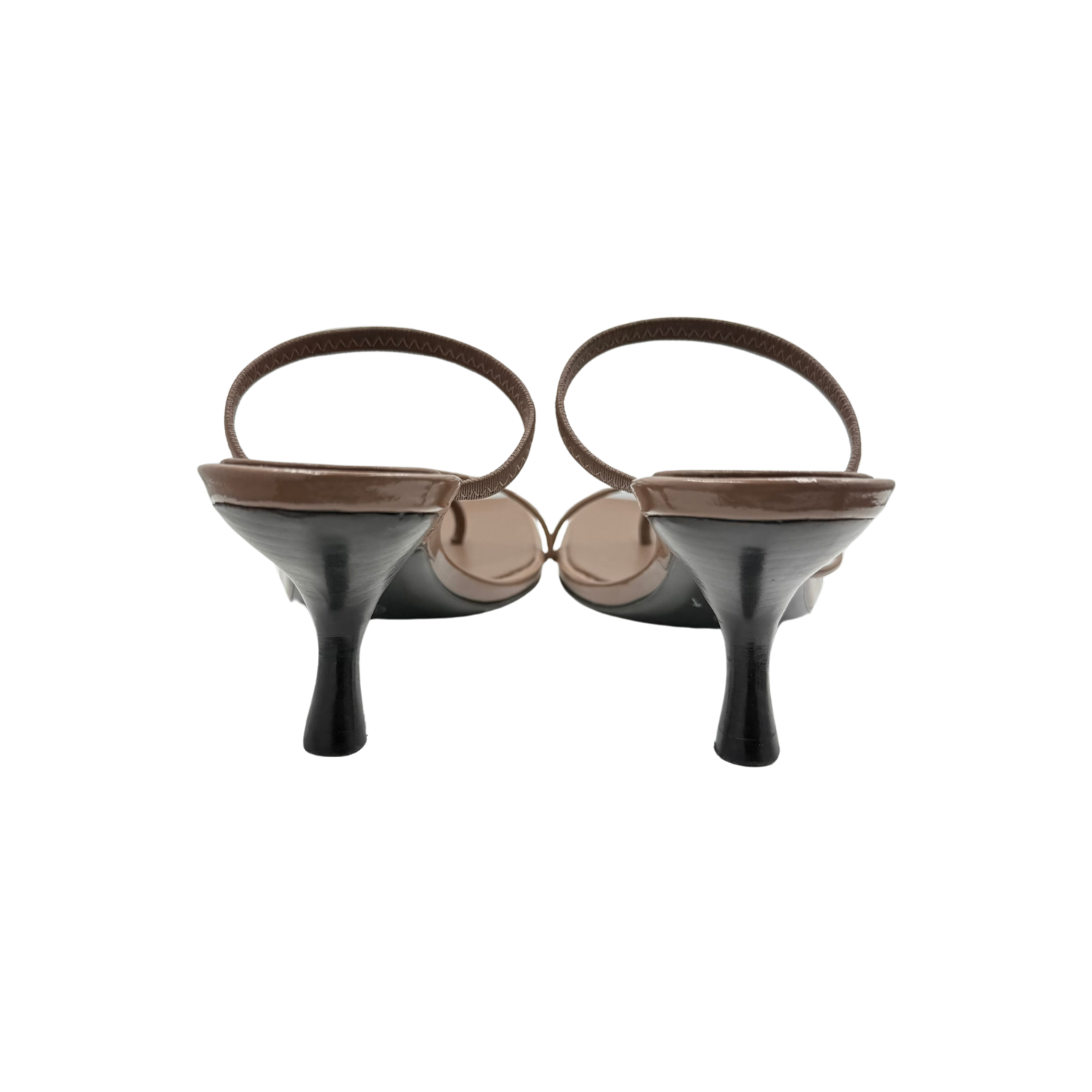 The Row Open Toe Strappy Heel Brown