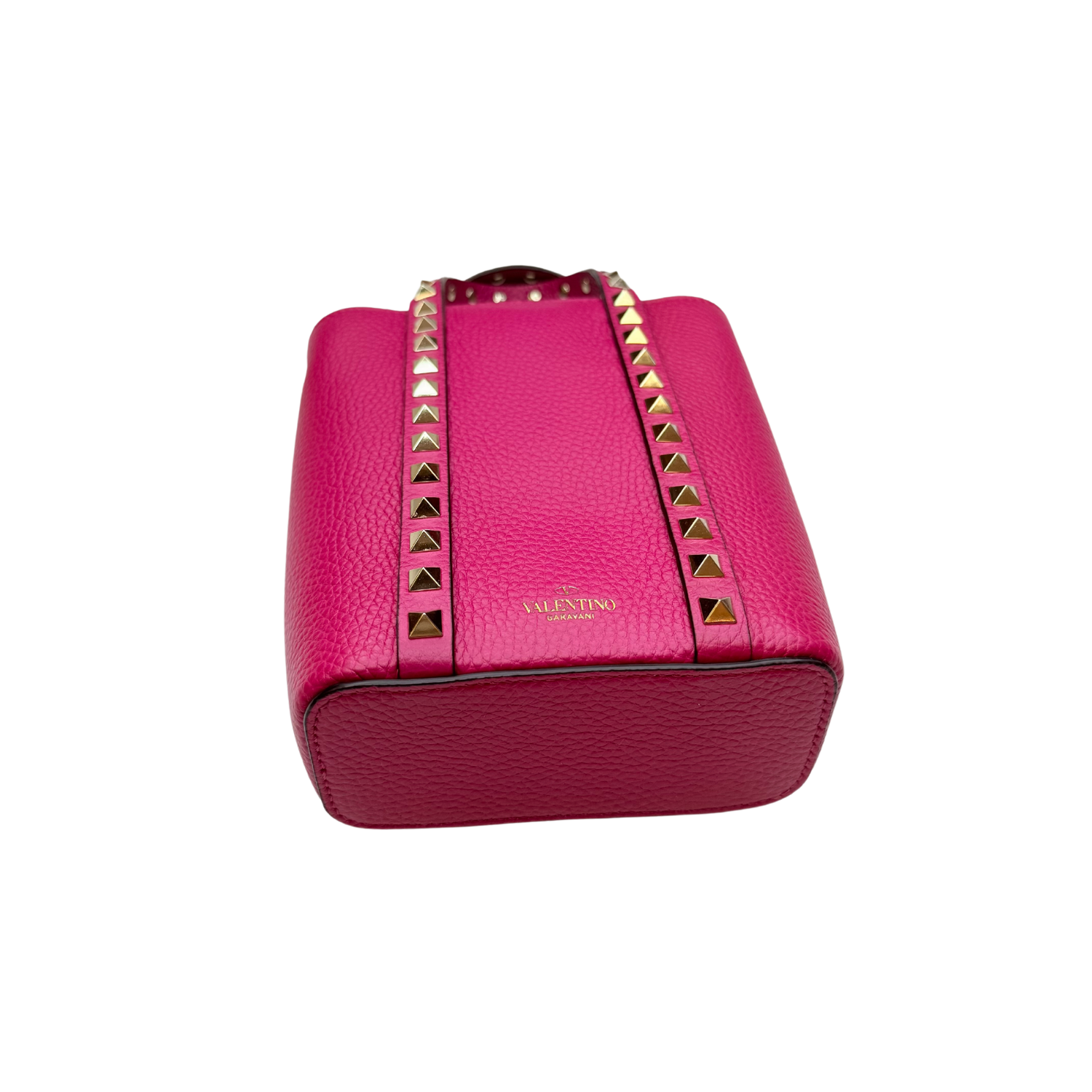 Valentino Rockstud Calfskin Crossbody Bag Magenta