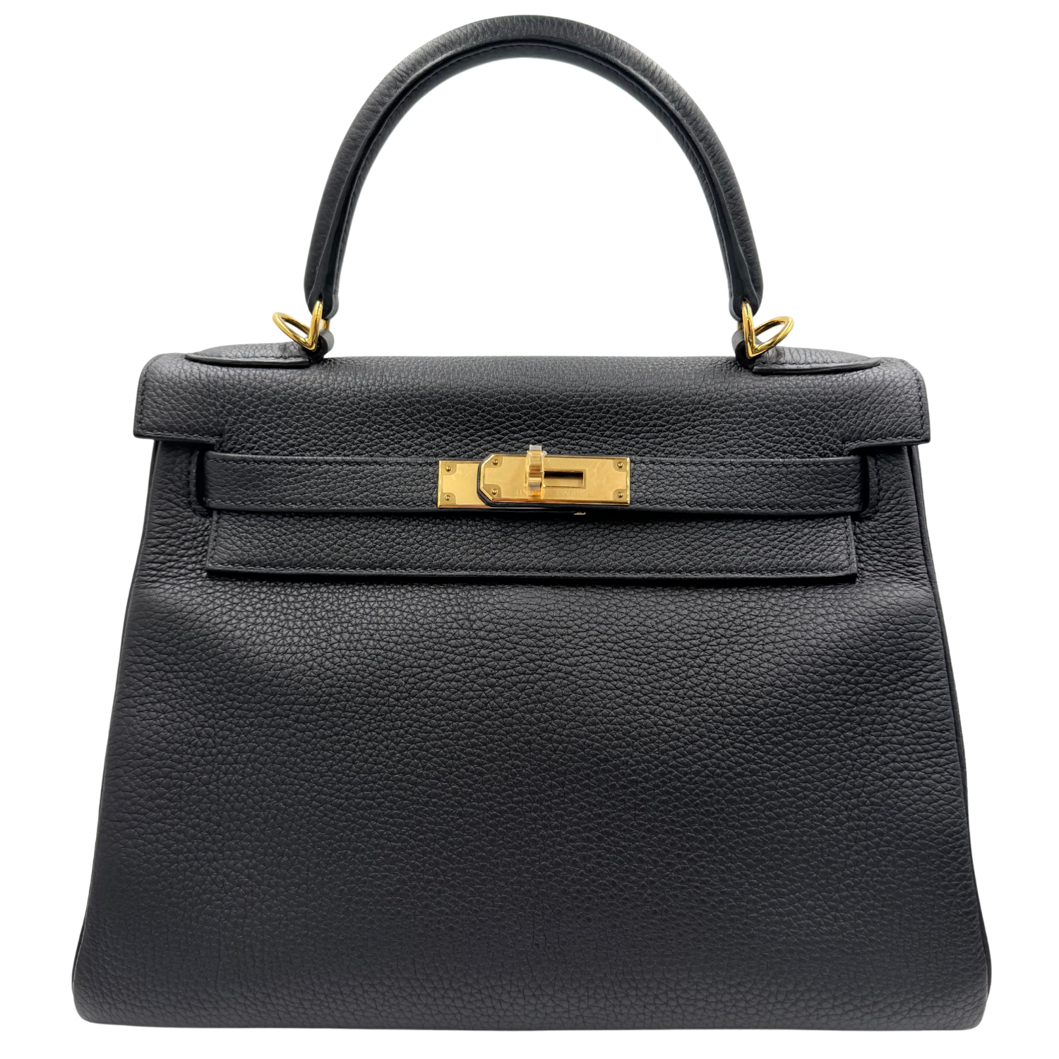 Hermès Kelly 28 Togo Retourne Leather Black
