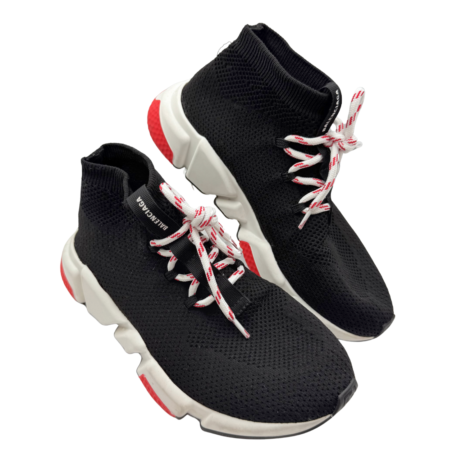 Balenciaga Speed Trainer Lace Up Sock Sneakers Black
