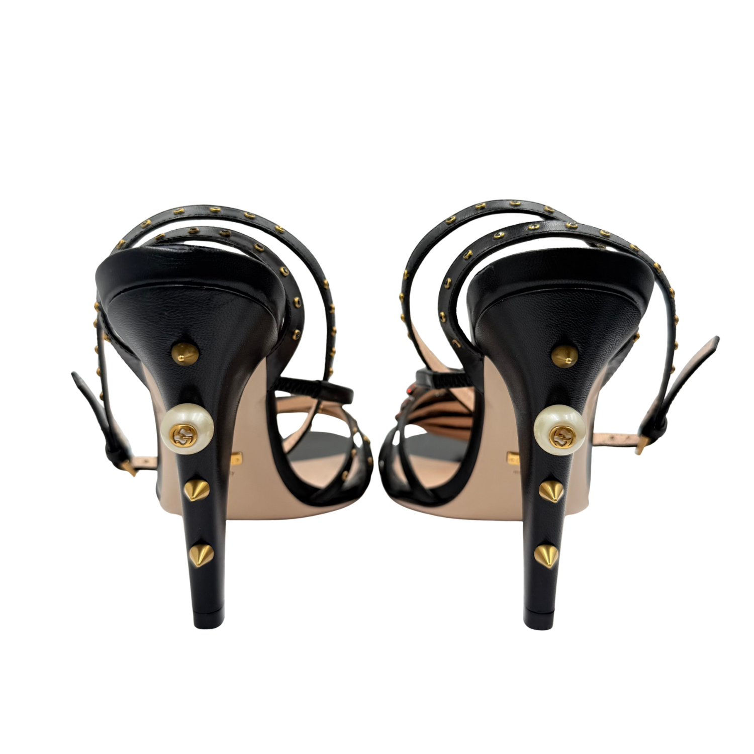 Gucci Nappa Queen Margaret Mid Heel Sandals