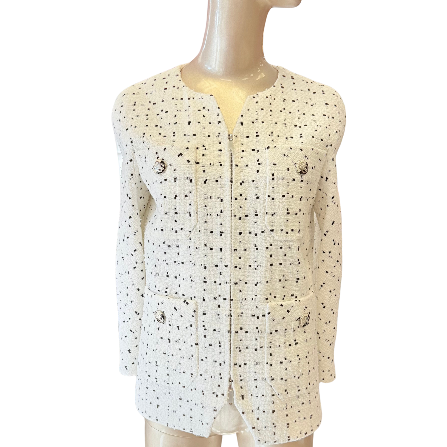 Chanel Tweed Printed Blazer