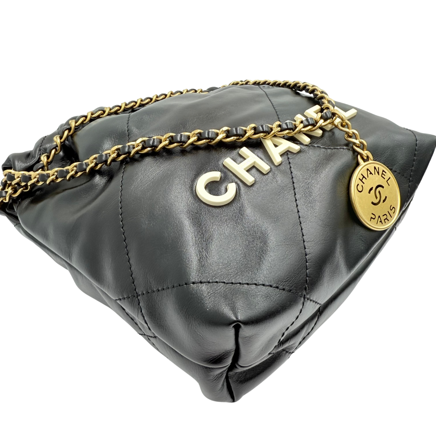 Chanel 22 Mini Hobo Bag Black and Cream
