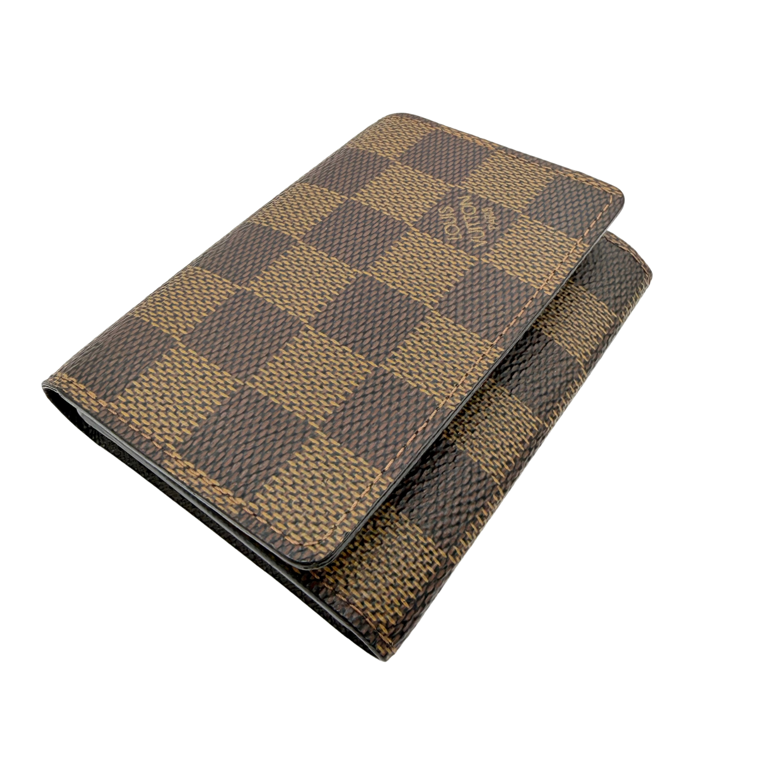 Louis Vuitton Damier Ebene Pattern Card Holder Brown