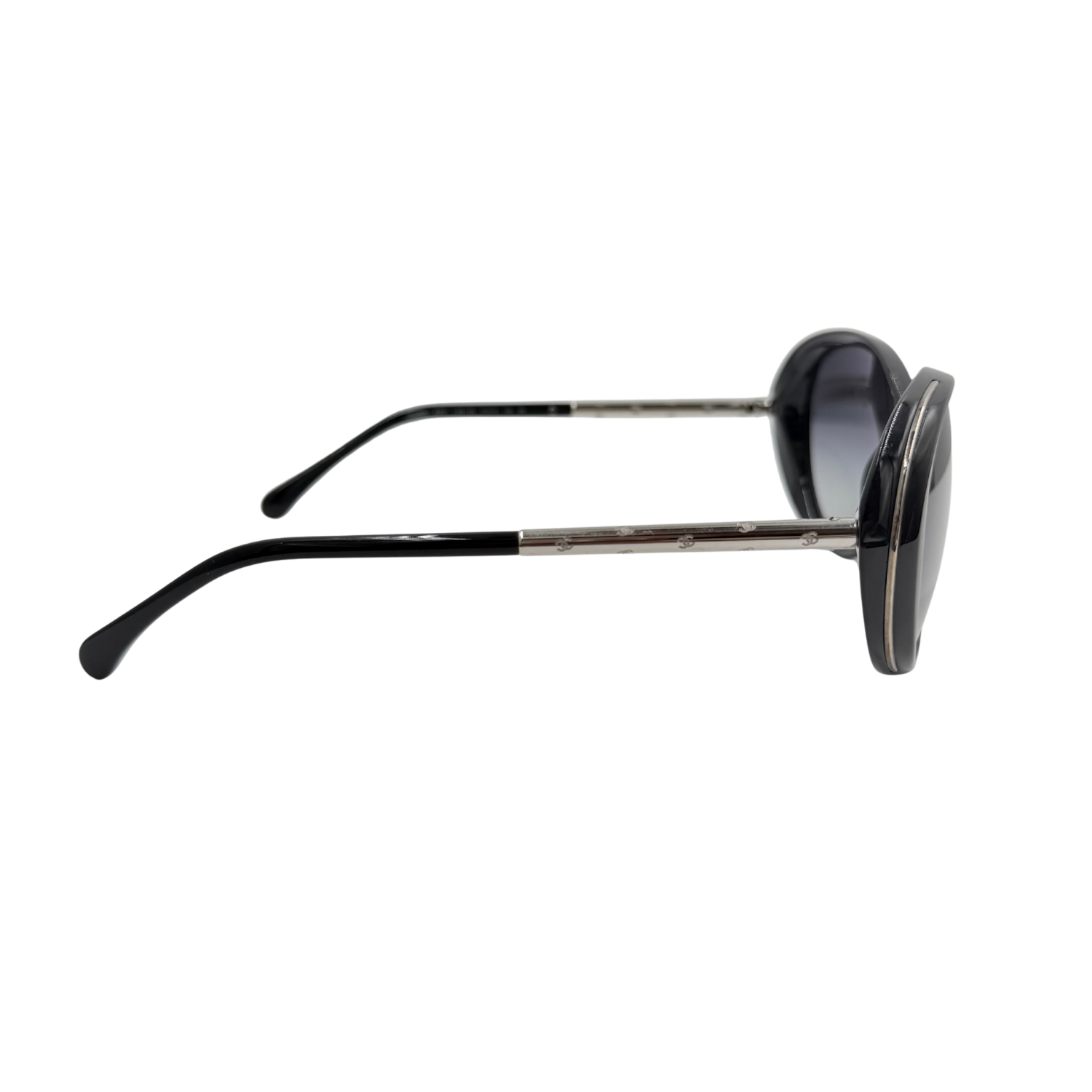 Chanel 6037 Sunglasses Black and Silver