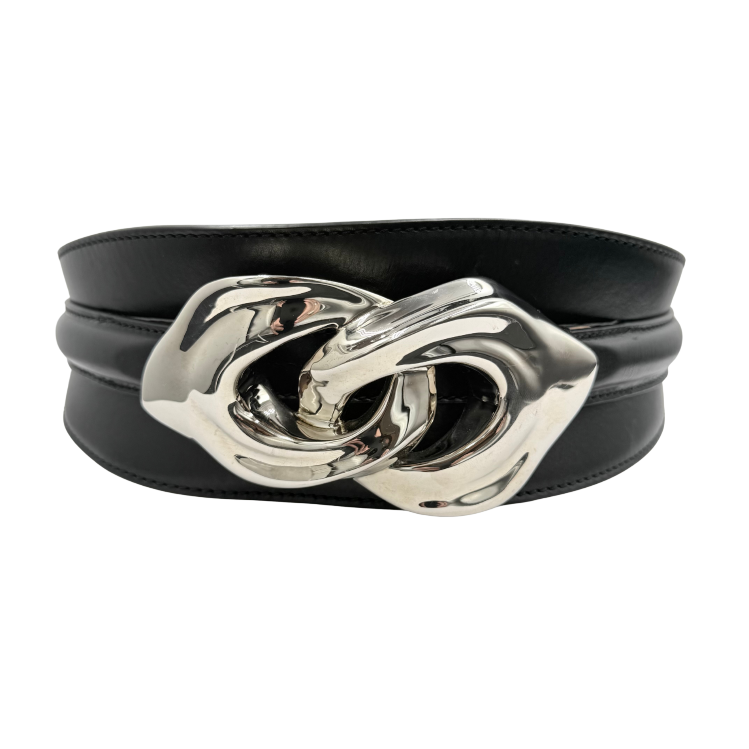 Alexander McQueen Sculpt Corset Leather Belt Black 75