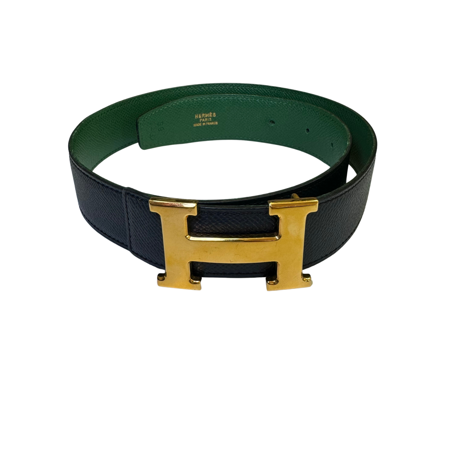 Hermes Reversible Constance H Belt Yellow Plated Gold