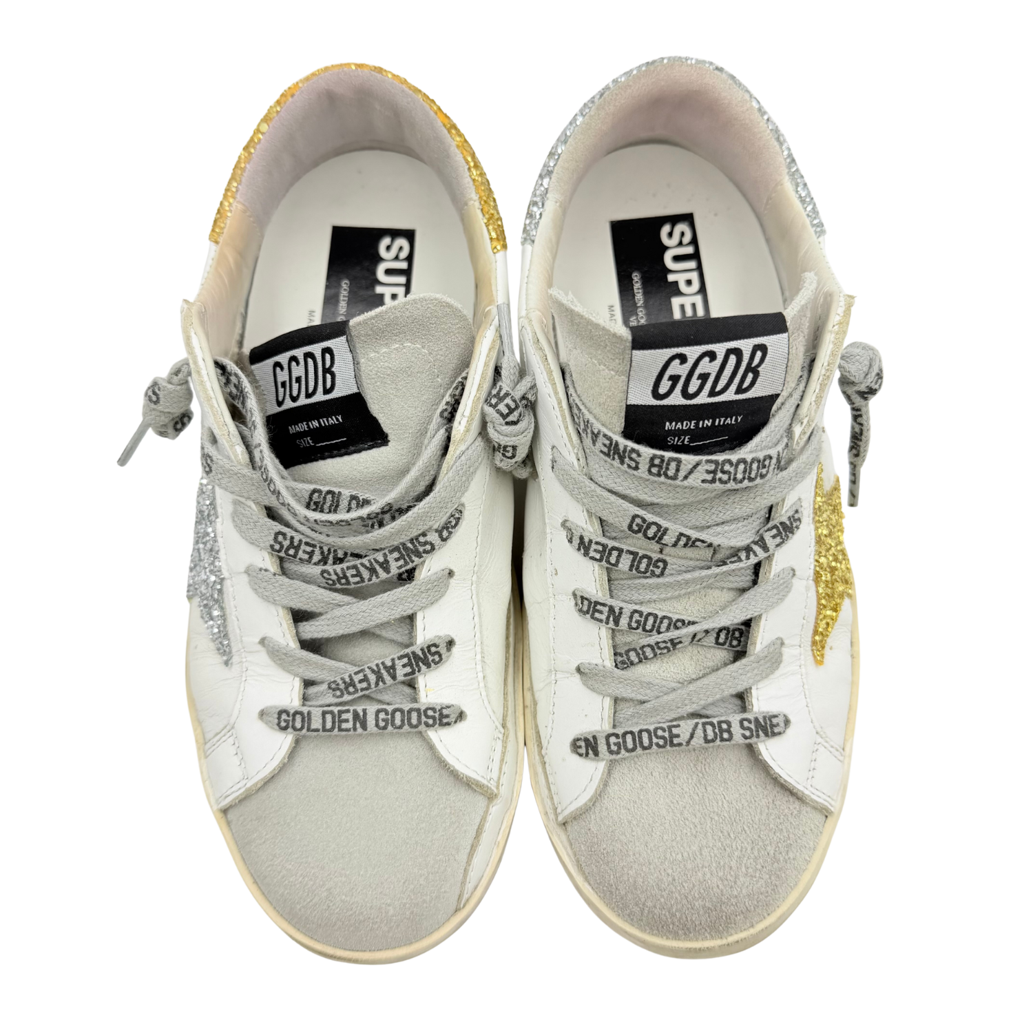 Golden Goose Superstar Croco Glitter Low-Top Sneakers