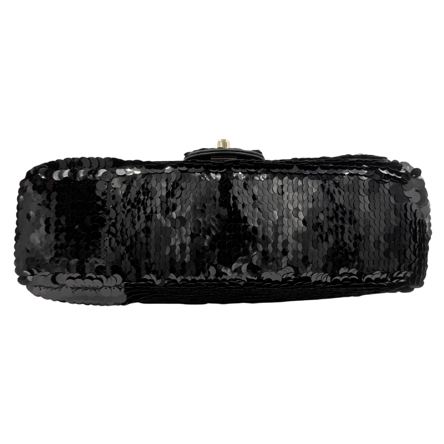 Chanel Medium Single Flap Bag Sequin Black