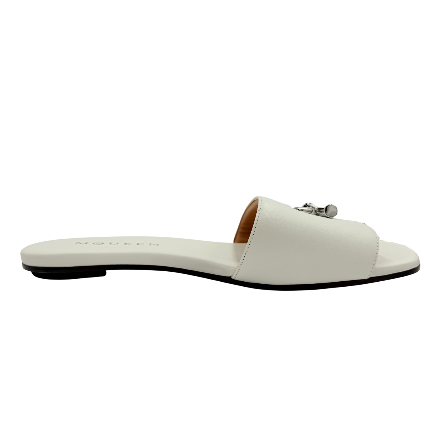 Alexander McQueen Arc T-Bar Slides White