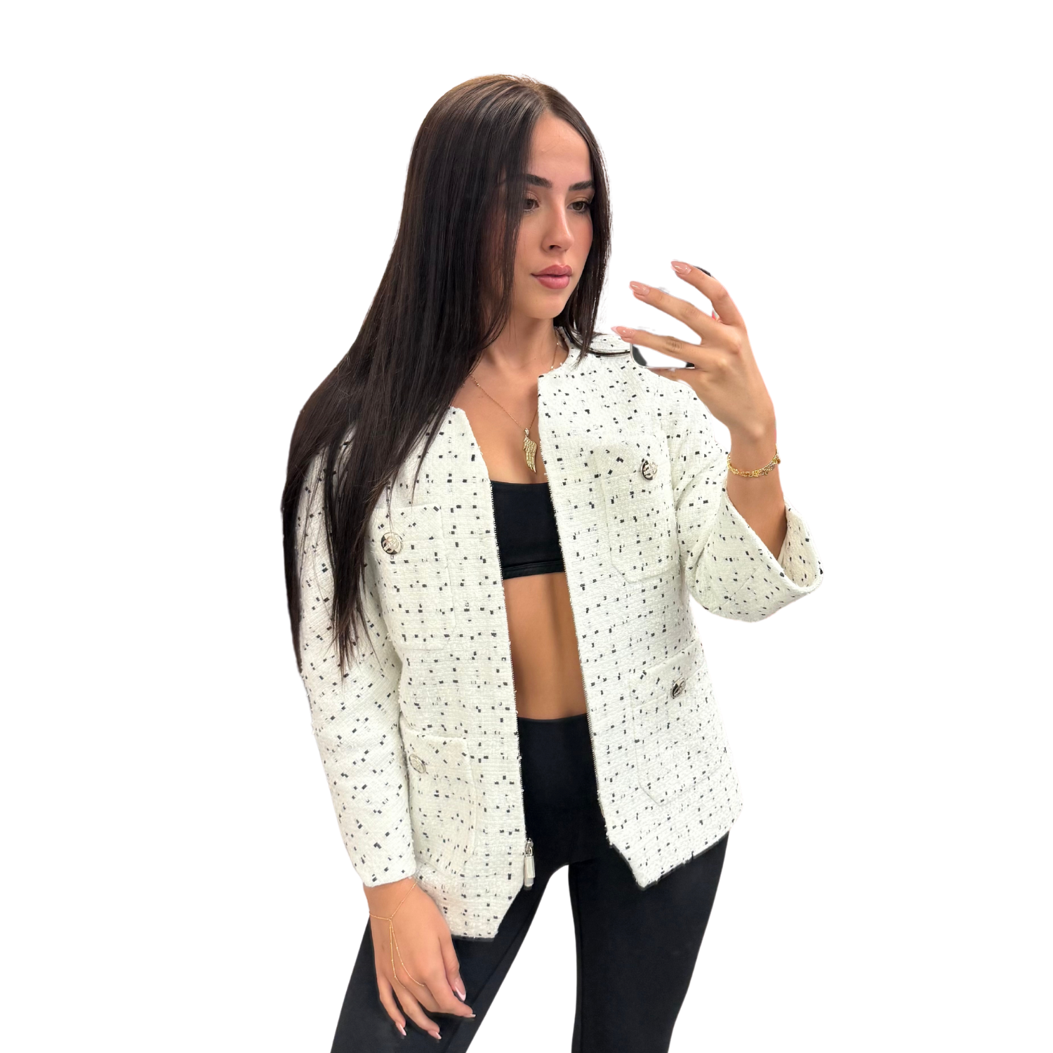 Chanel Tweed Printed Blazer