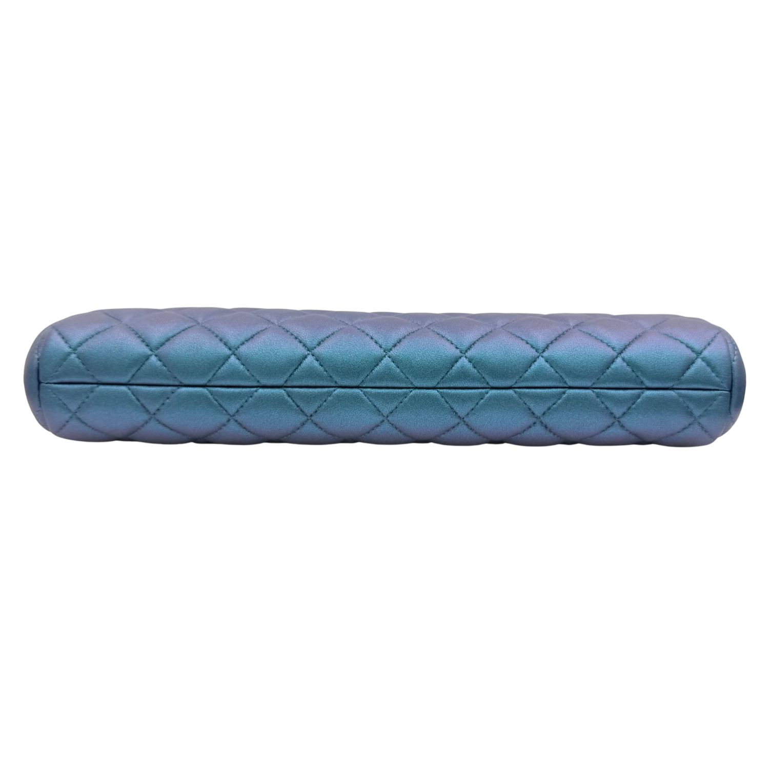 Chanel Quilted Lambskin Iridescent Turquoise Clutch