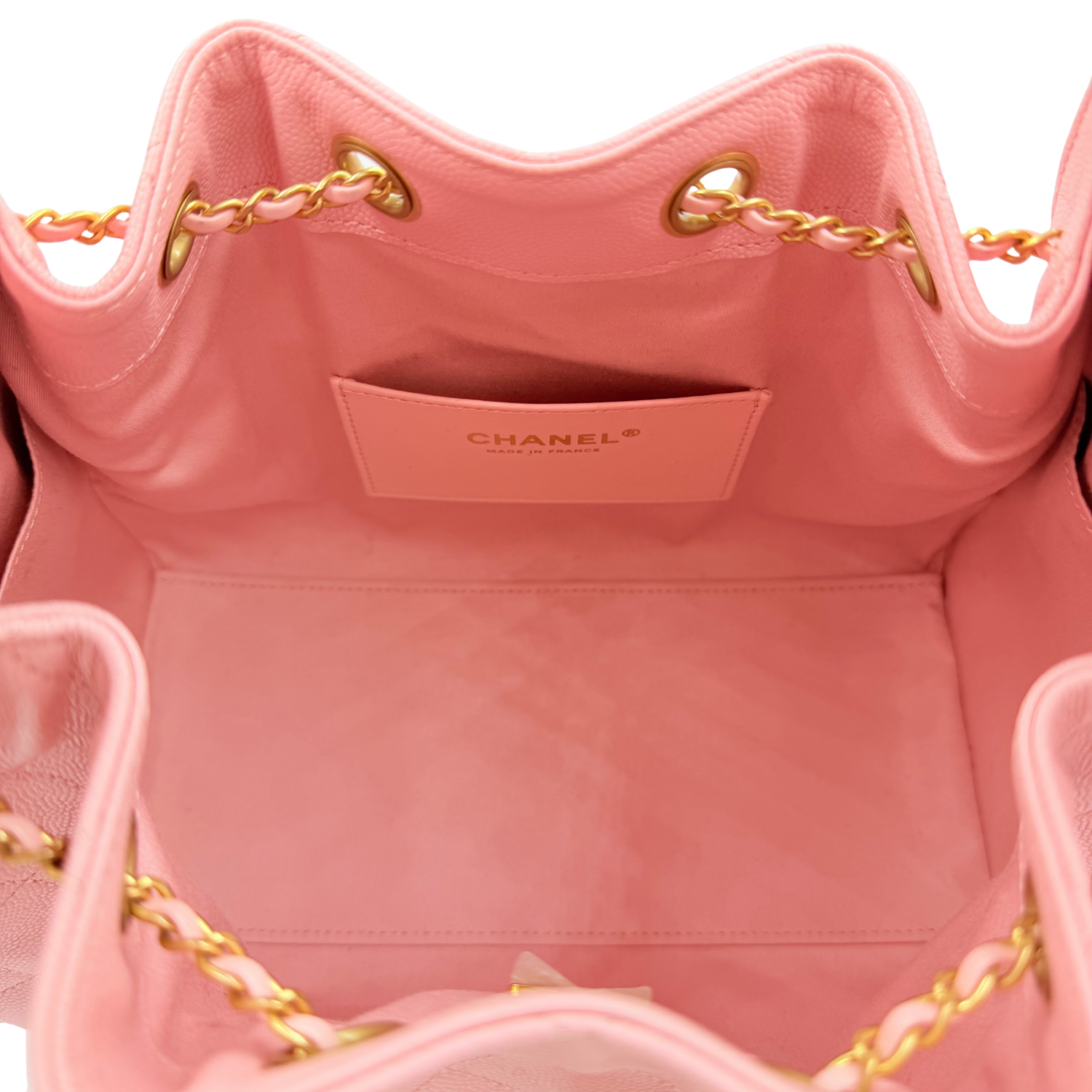 Chanel Small Quilted Caviar Leather Chanel 25 Handbag Bubblegum Pink