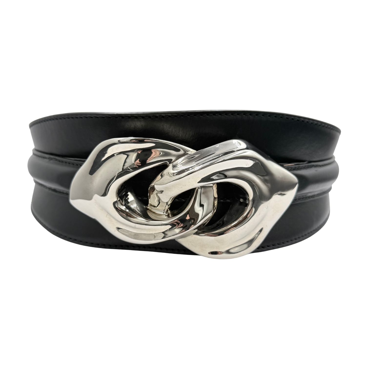 Alexander McQueen Sculpt Corset Leather Belt Black 75