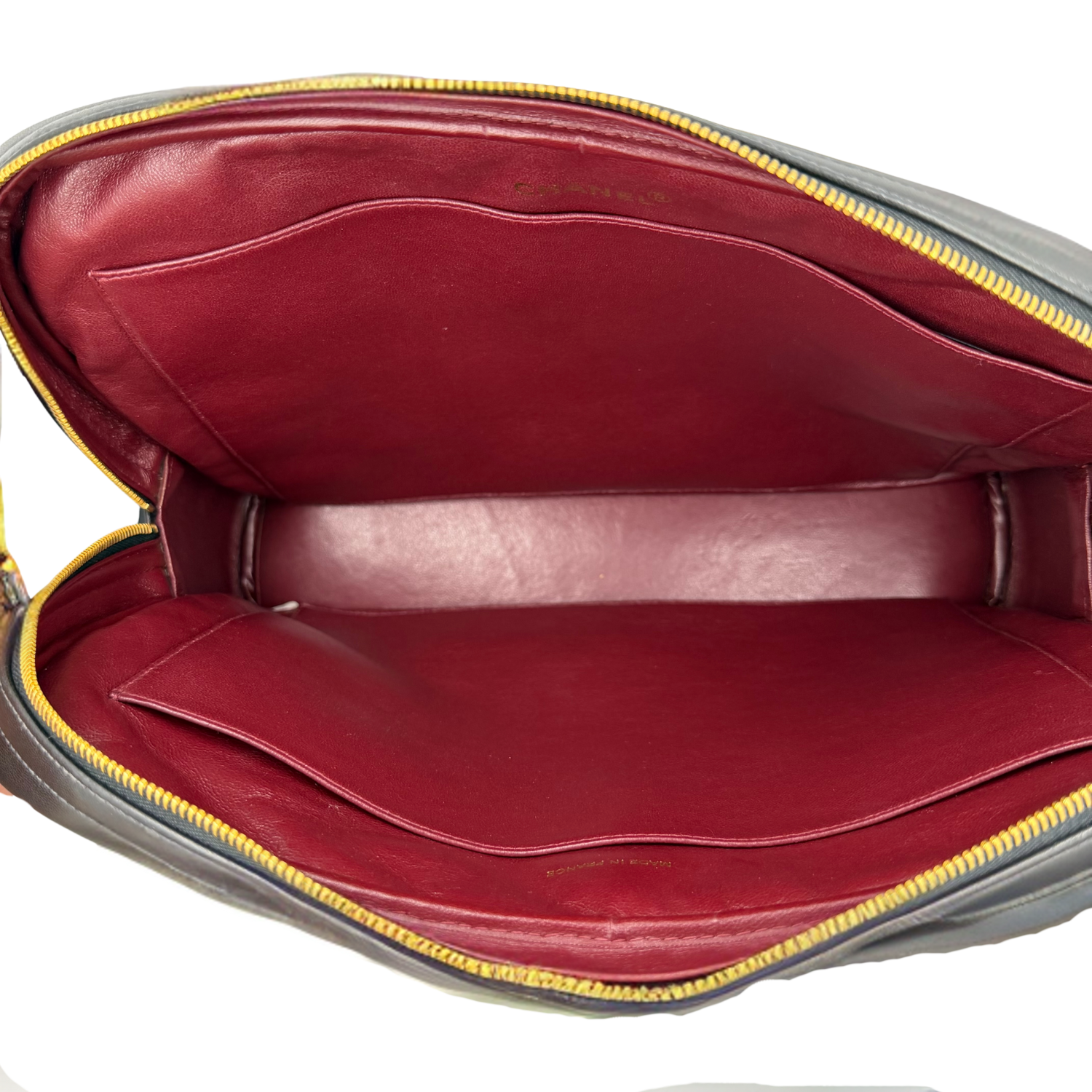 Chanel Vintage XL Diamond Quilted Shoulder Handbag Black