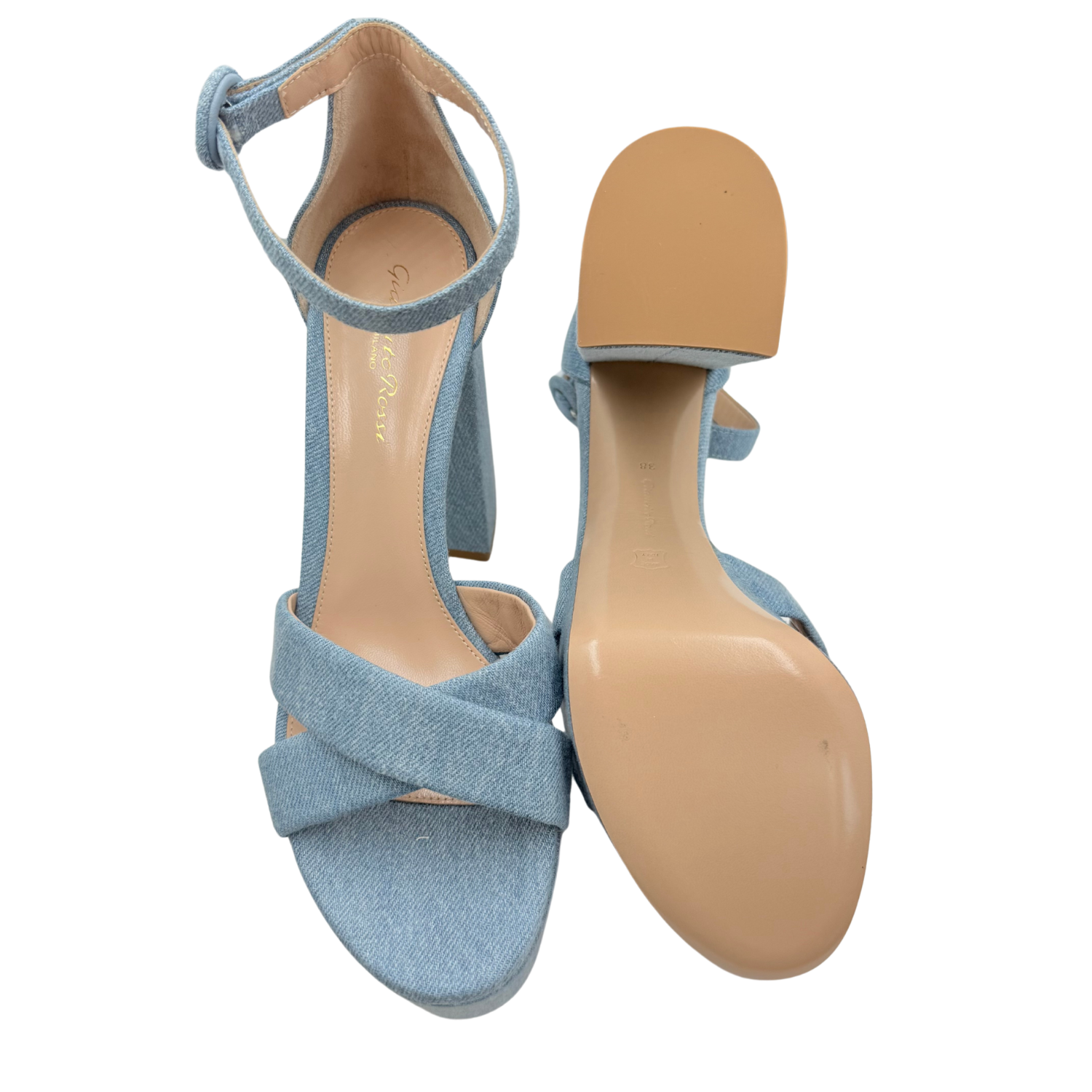 Gianvito Rossi Sheridan Platform Sandals Denim
