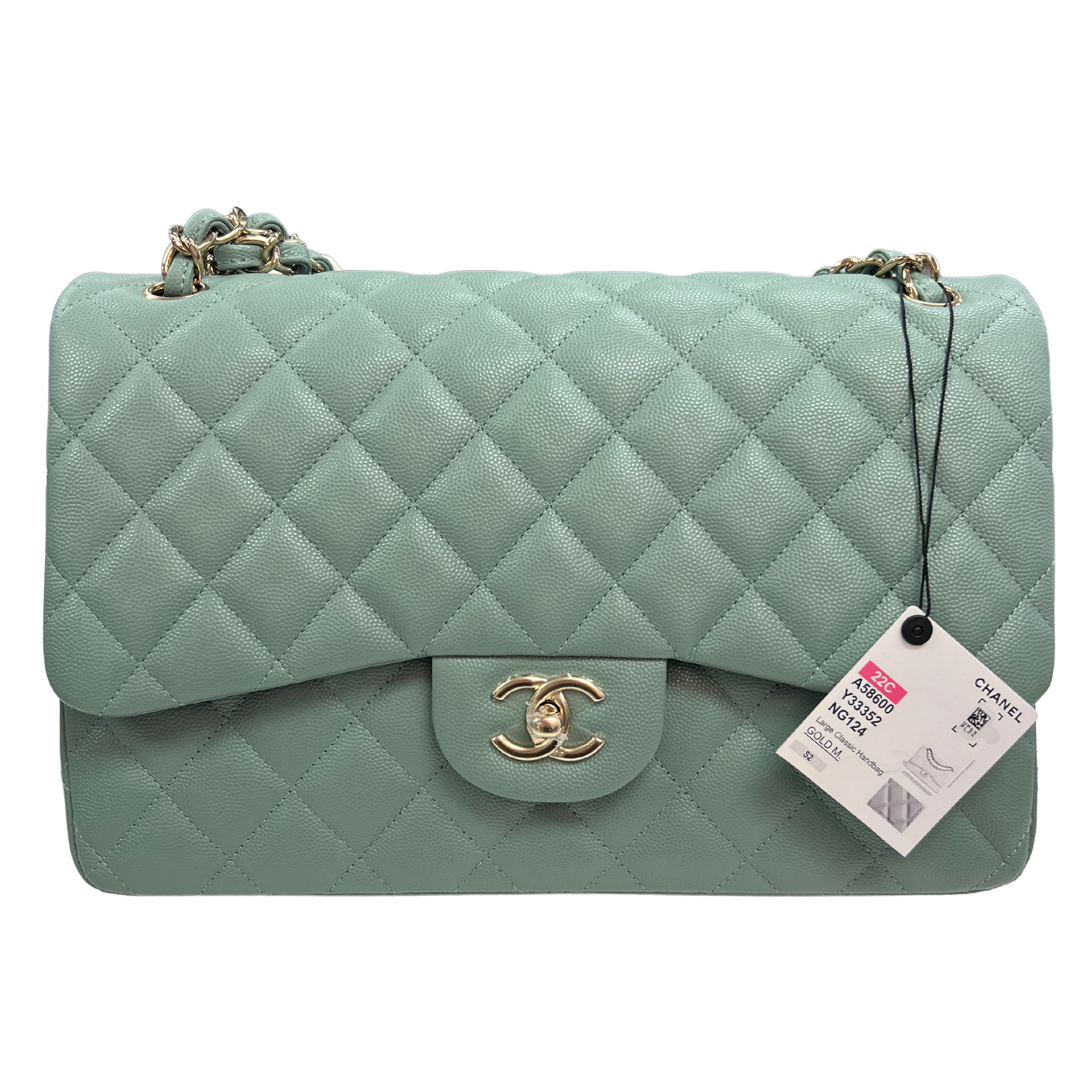 Chanel Jumbo Classic Double Flap Green