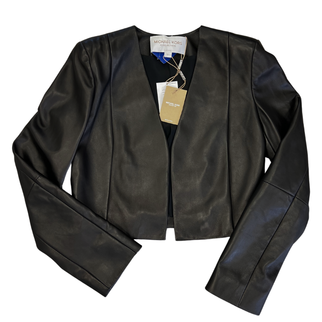 Michael Kors Collection Leather Blazer