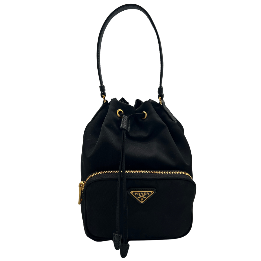Prada Black Duet Re-Nylon Bucket Bag