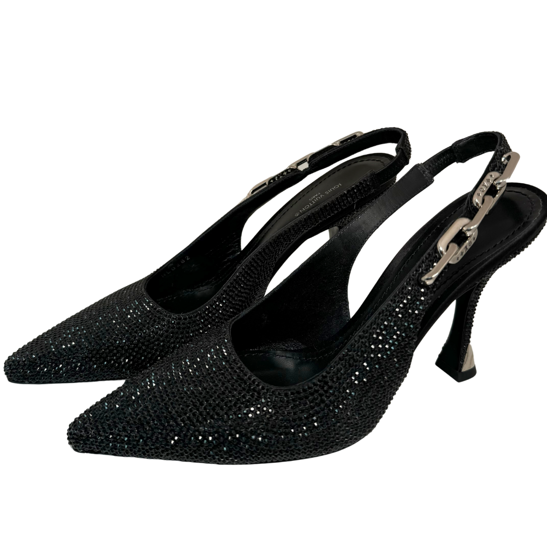 Louis Vuitton Slingback Heels Black