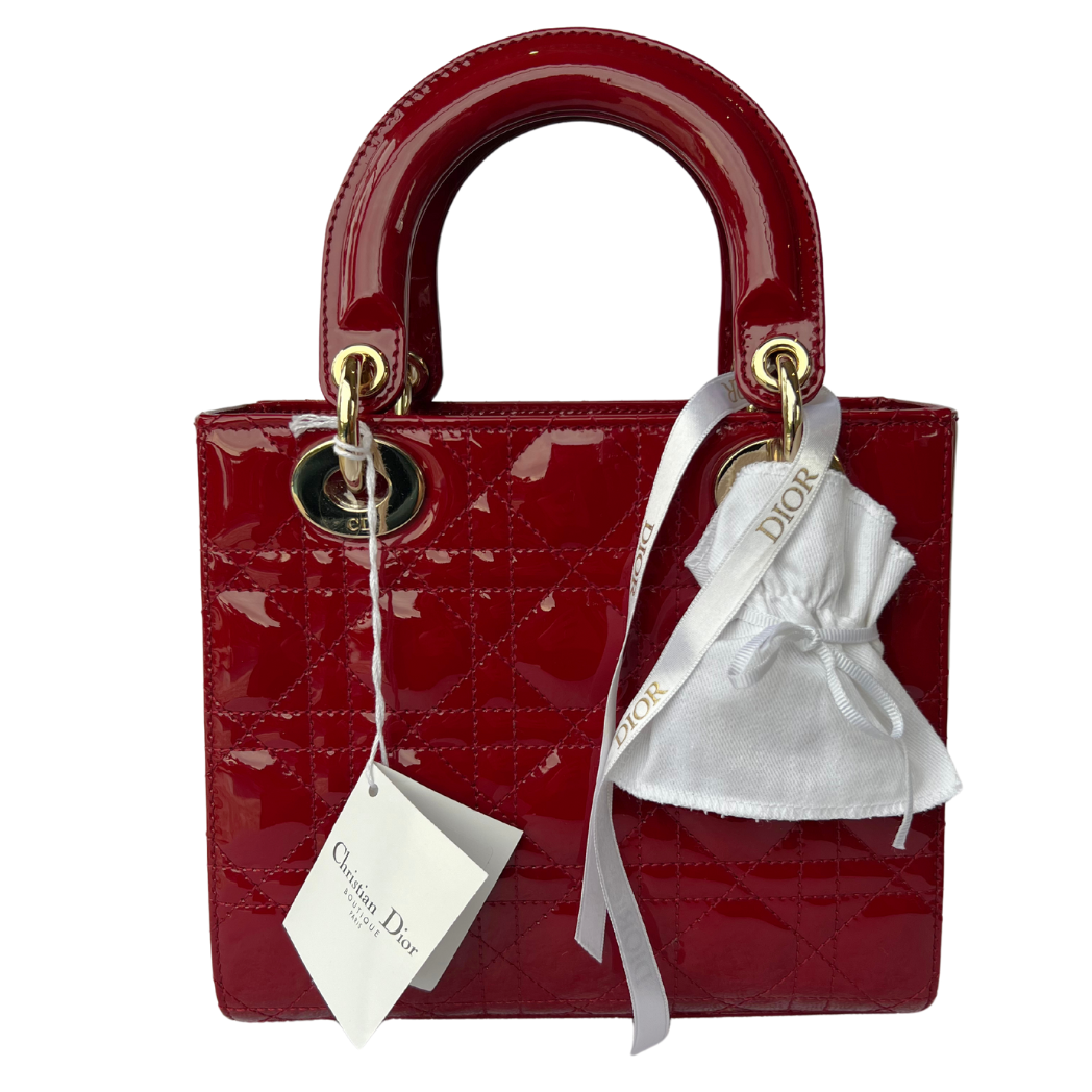 Lady Dior (Small) Cherry Red