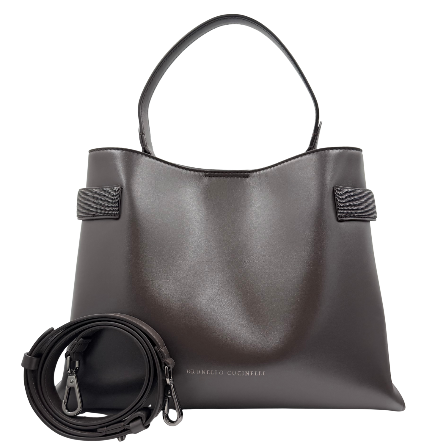 Medium Essence Leather Tote Brown
