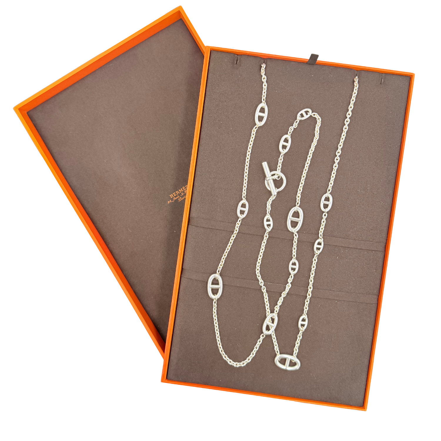 Hermès Sterling Silver Farandole Necklace 120