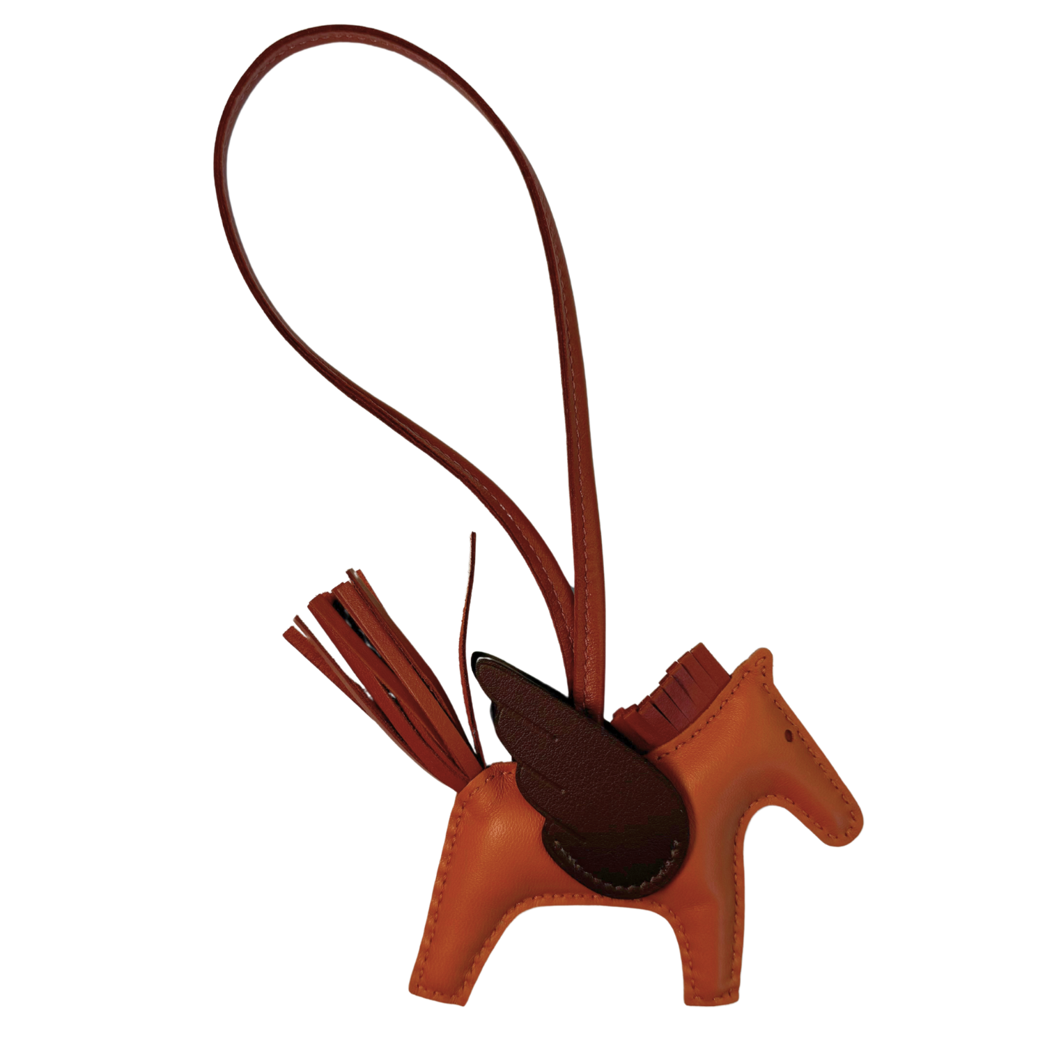 Hermès 2024 Milo Grigri Rodeo Pegase Bag Charm Sesame