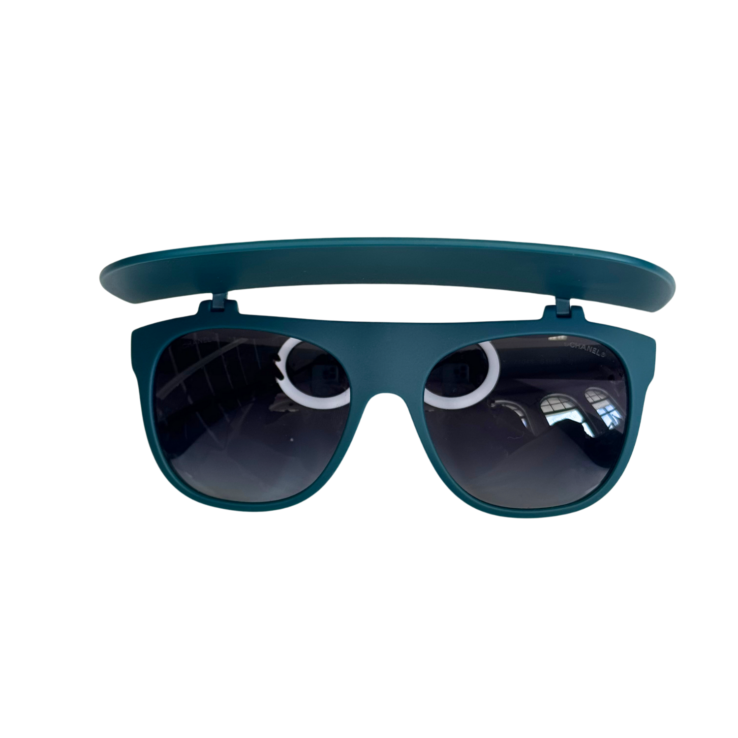 Chanel 2021 Cruise Collection Green Visor Sunglasses