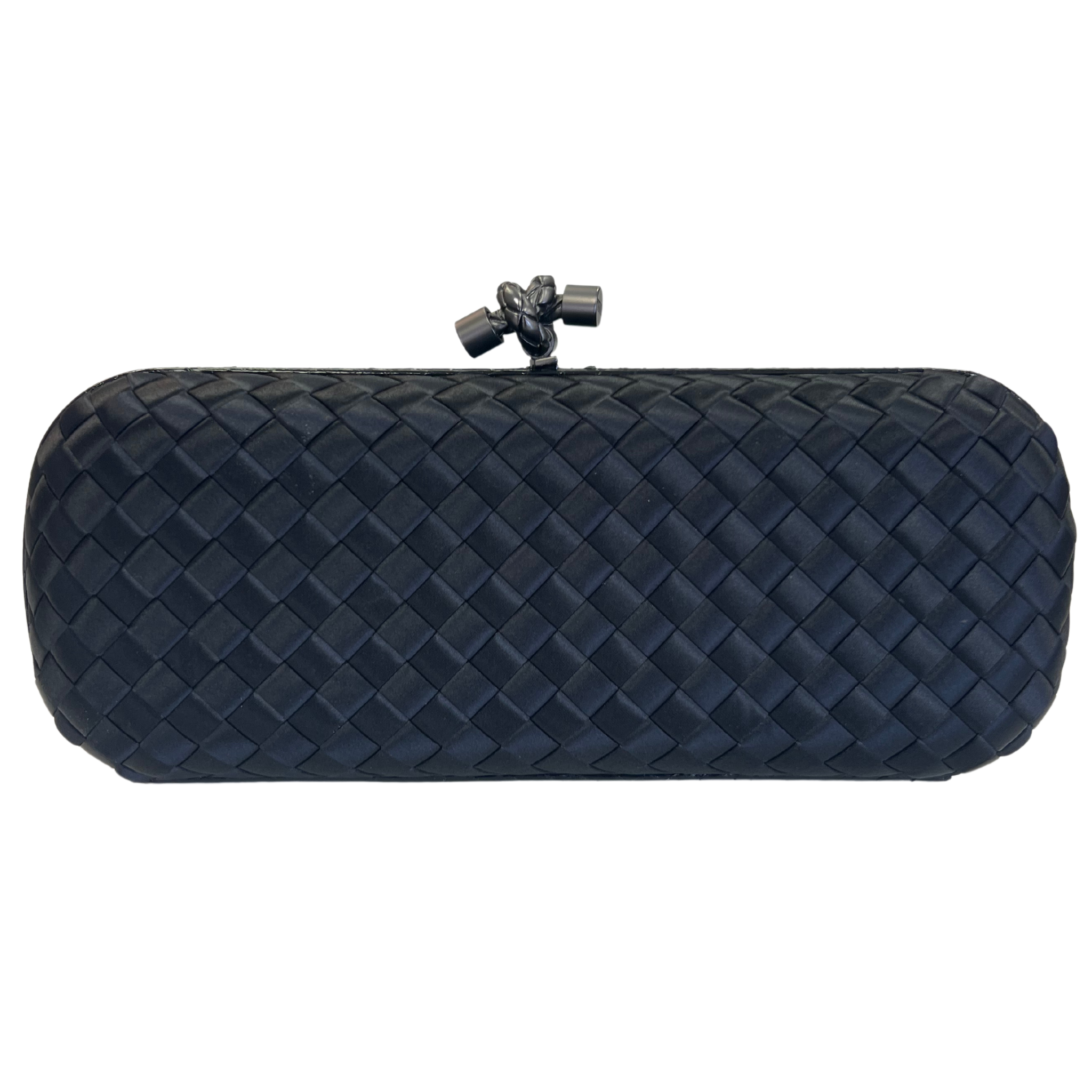Bottega Veneta Intrecciato Silk Faille Knot Clutch