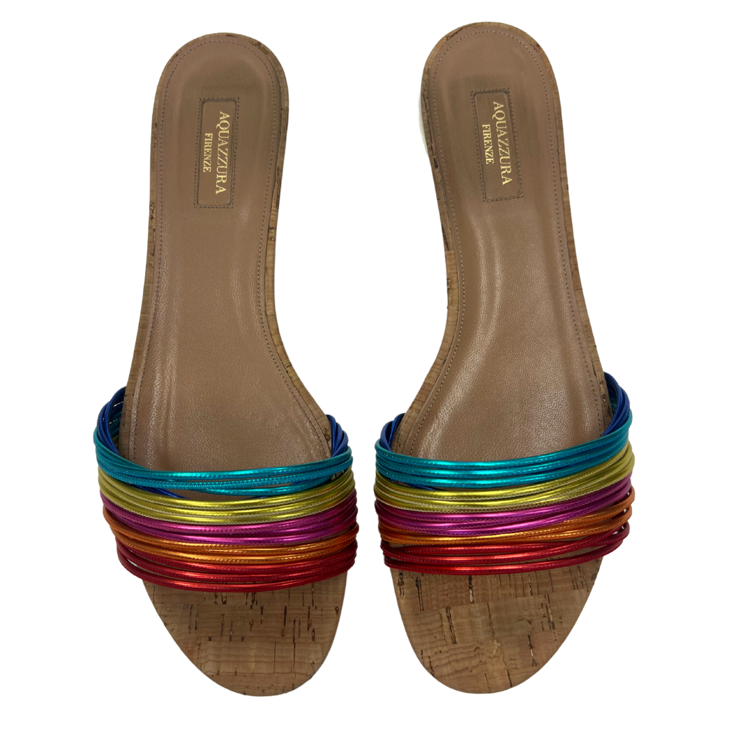 Aquazzura Leather Slides
