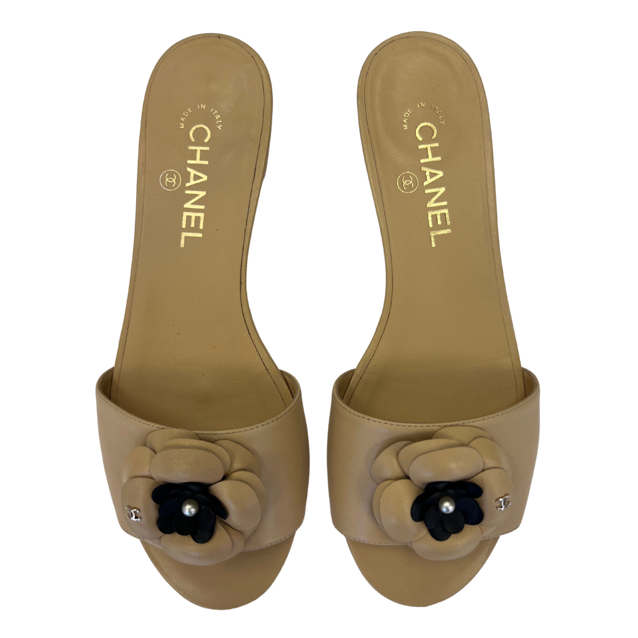 Chanel Camellia Flats