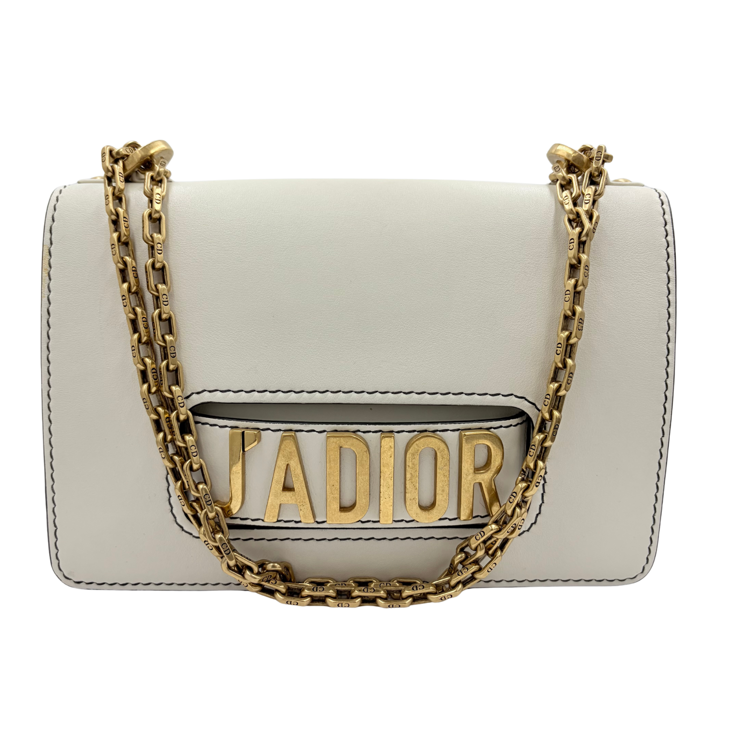 Christian Dior Medium Leather J'adior Flap Bag Cream