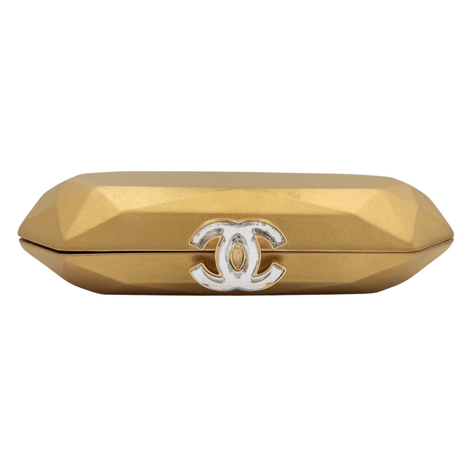 Chanel Vintage Limited Asymmetric Gold Bar Clutch