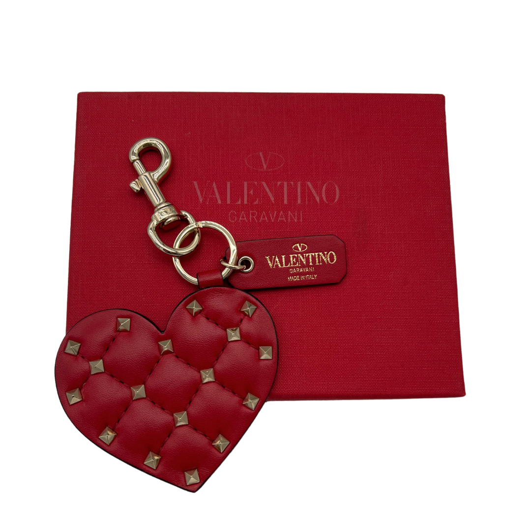 Valentino Rockstud Heart Bag Charm