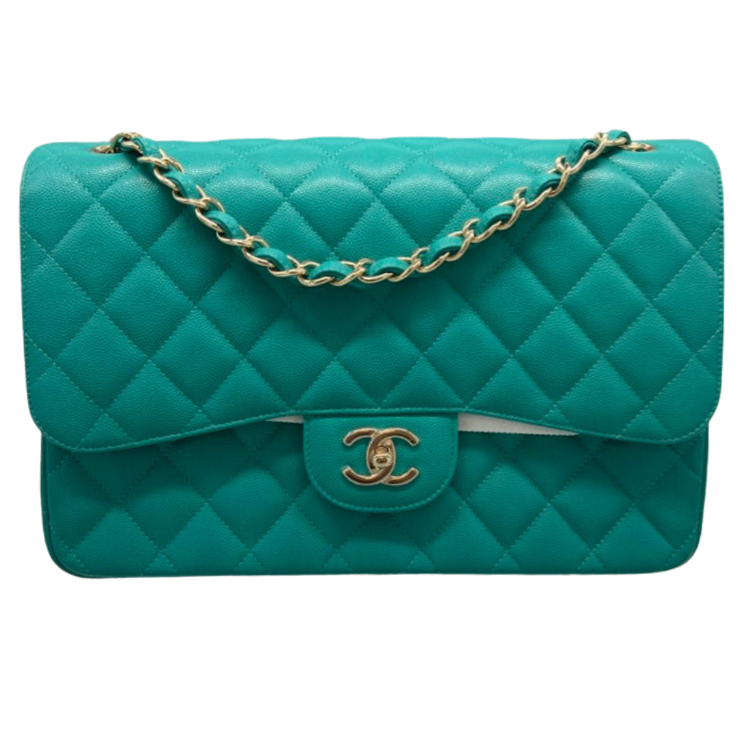 Chanel Jumbo Classic Double Flap Turquoise