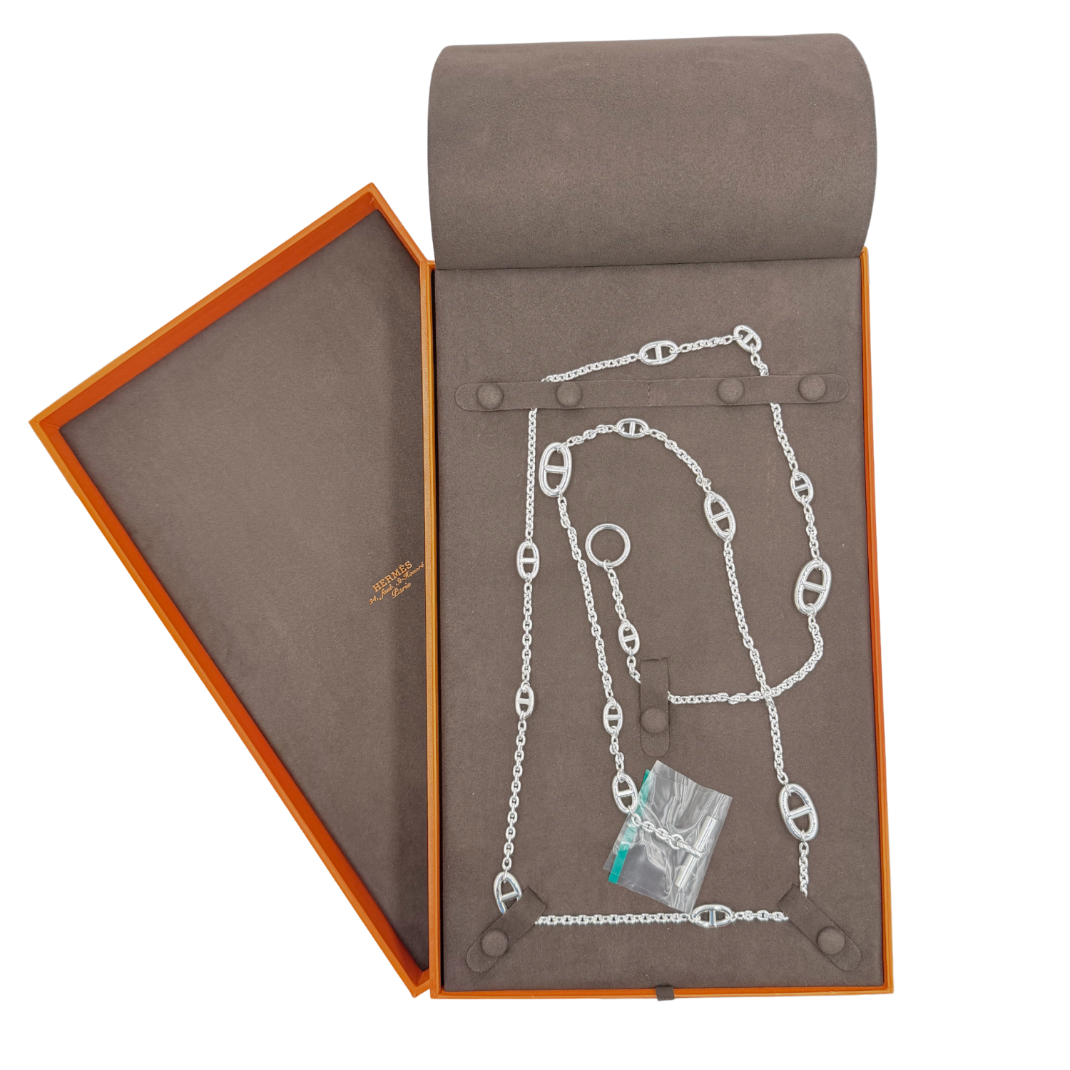 Hermès Farandole 120cm Long Necklace Silver