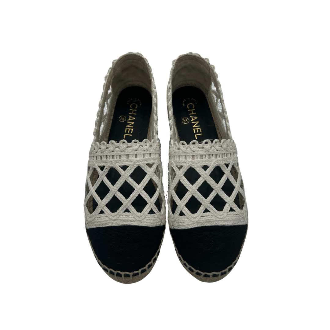 Chanel Raffia Crochet Espadrille