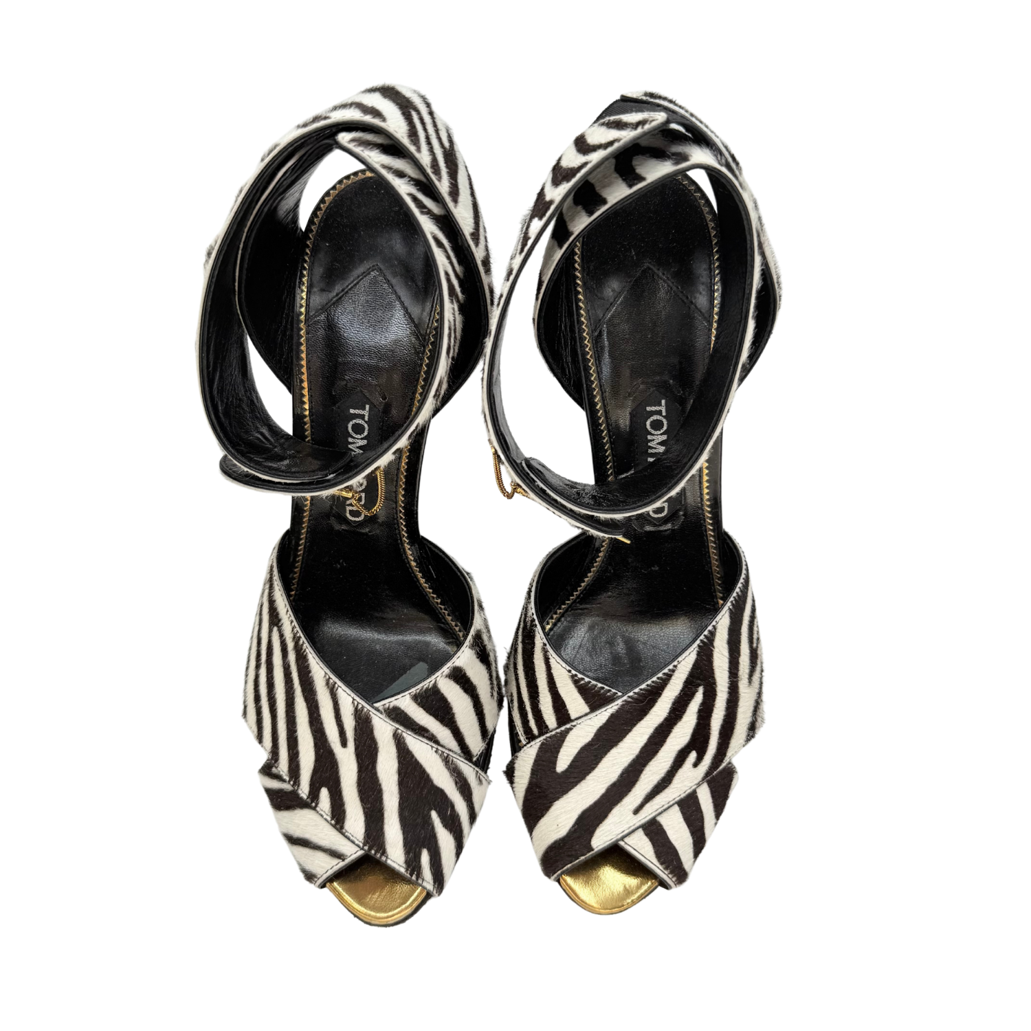 Tom Ford Ponyhair Animal Print Heeled Sandals
